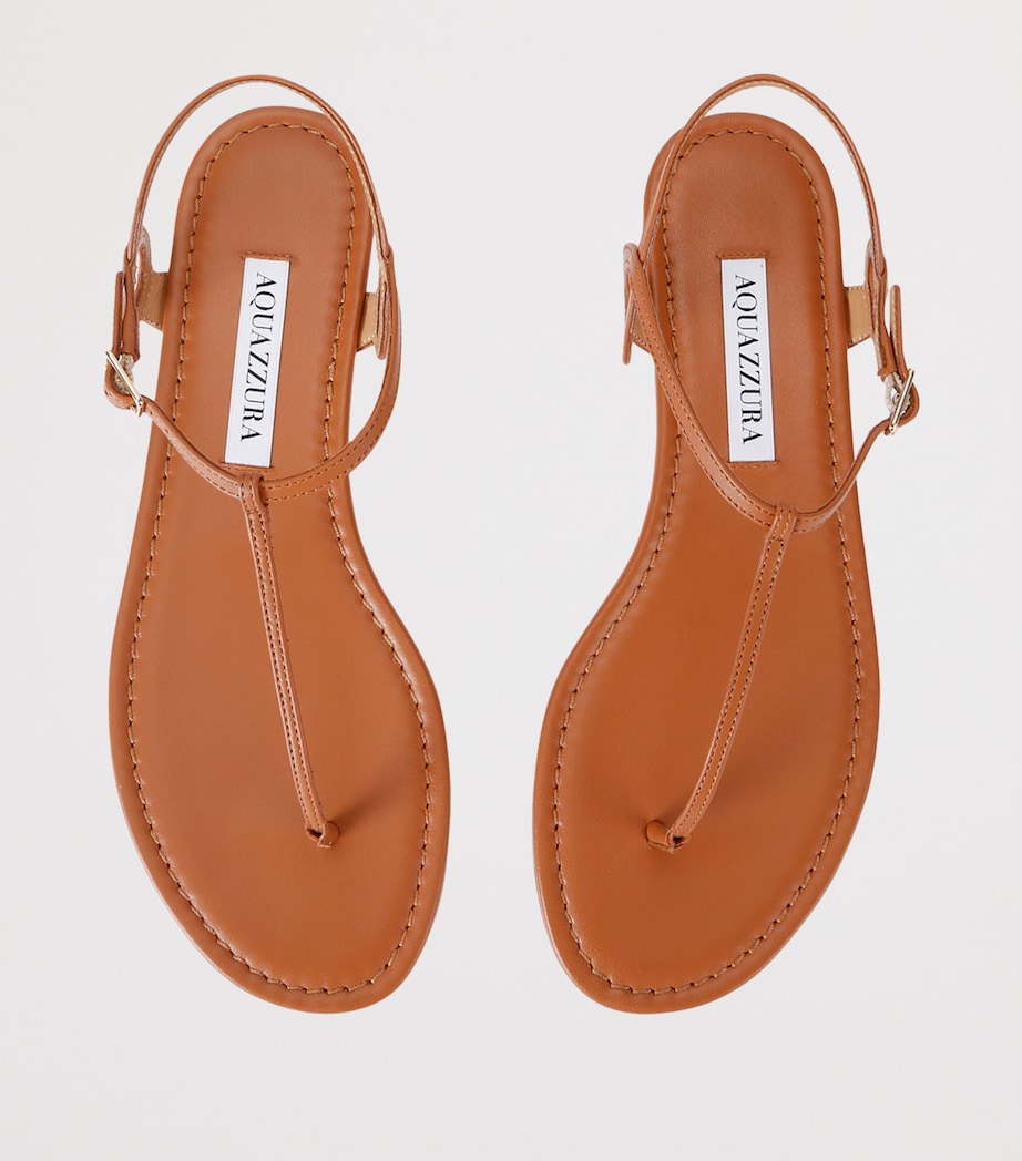 Aquazzura Leather Almost Bare Sandals Tan Image 4