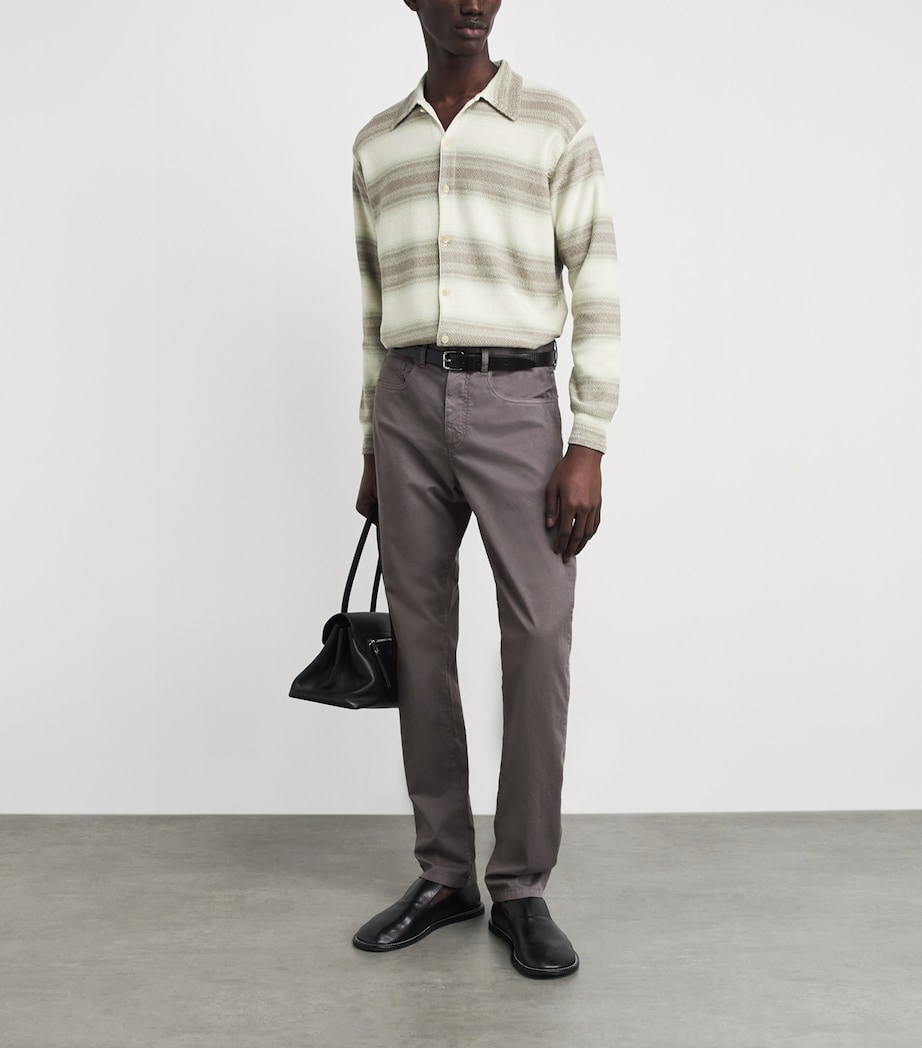 Canali Mens Straight Chinos Image 2