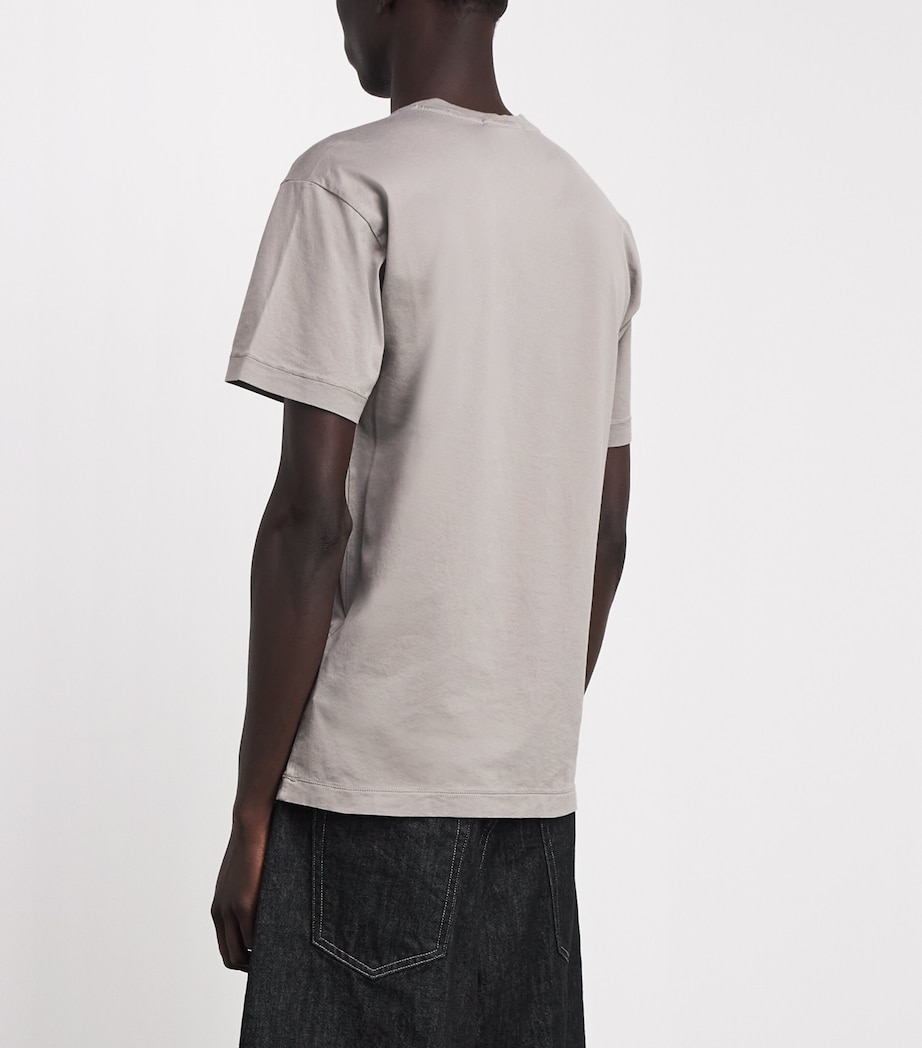 Stone Island Mens Cotton Compass Logo T-Shirt Image 5