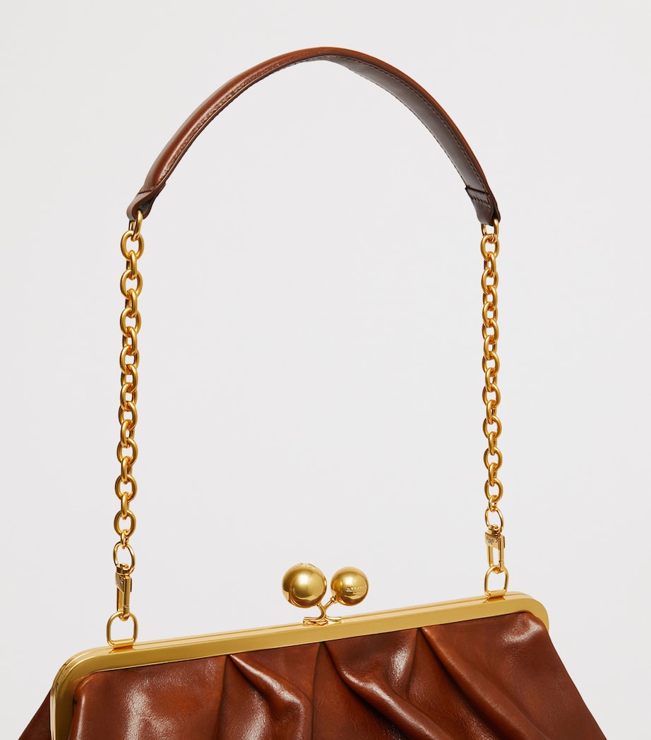 Weekend Max Mara Leather Pasticcino Pouch Tobacco Image 5