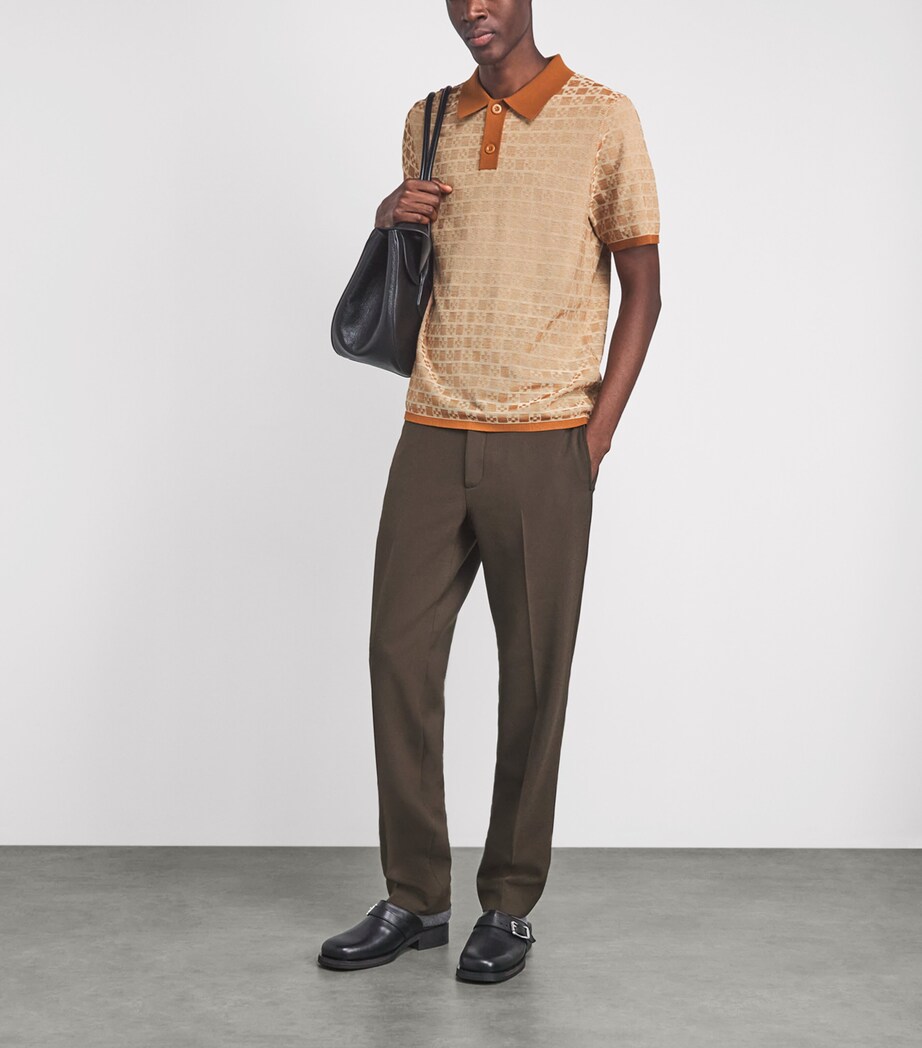 Sandro Paris Mens Stretch-Jersey Trousers Dark Taupe Image 2