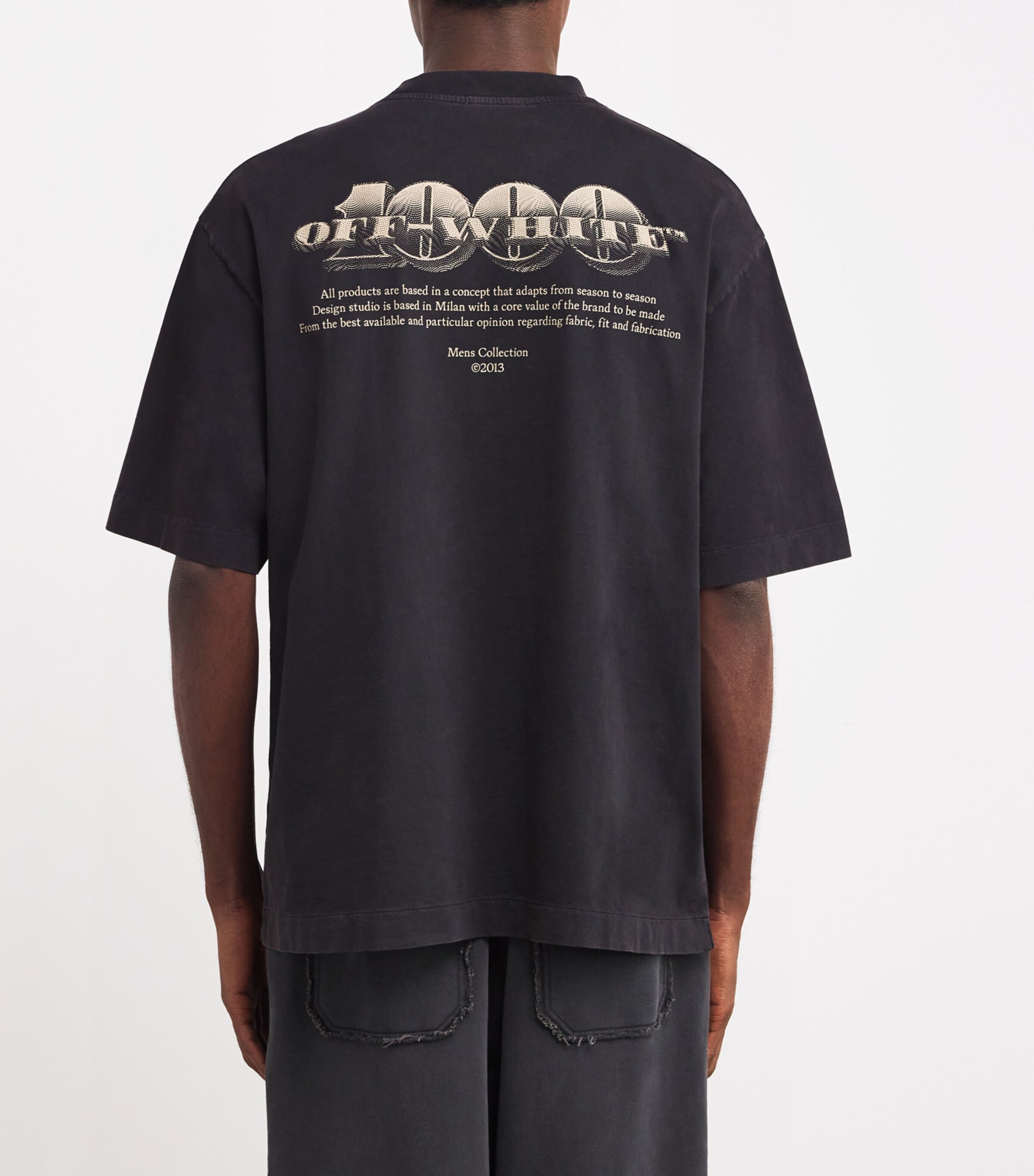 Off-White Mens Cotton Martyrdom T-Shirt Vintage Black Image 4