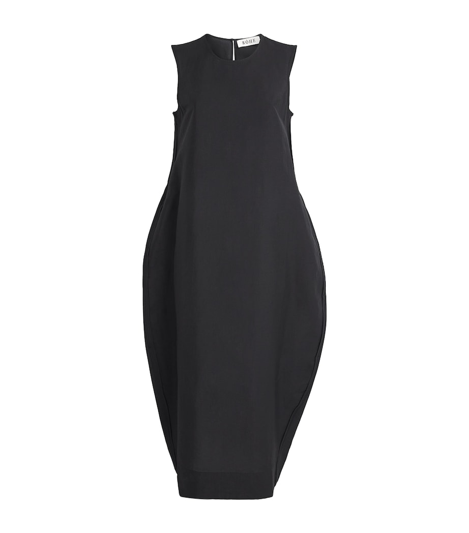 Róhe Womens Linen-Silk-Blend Maxi Dress Black Image 1