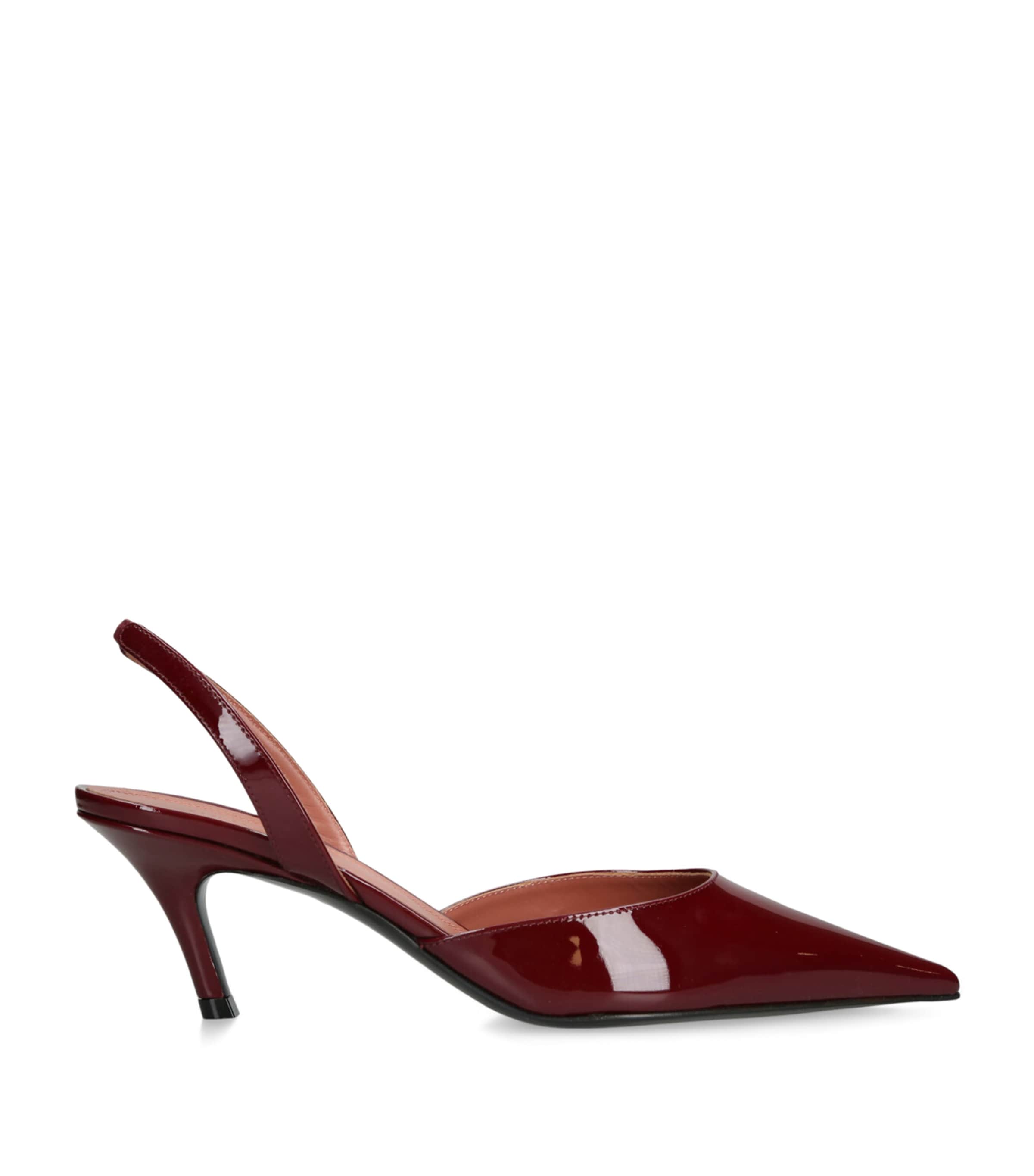 Patent Leather Sofia Slingback Pumps 60 WINE Image 1