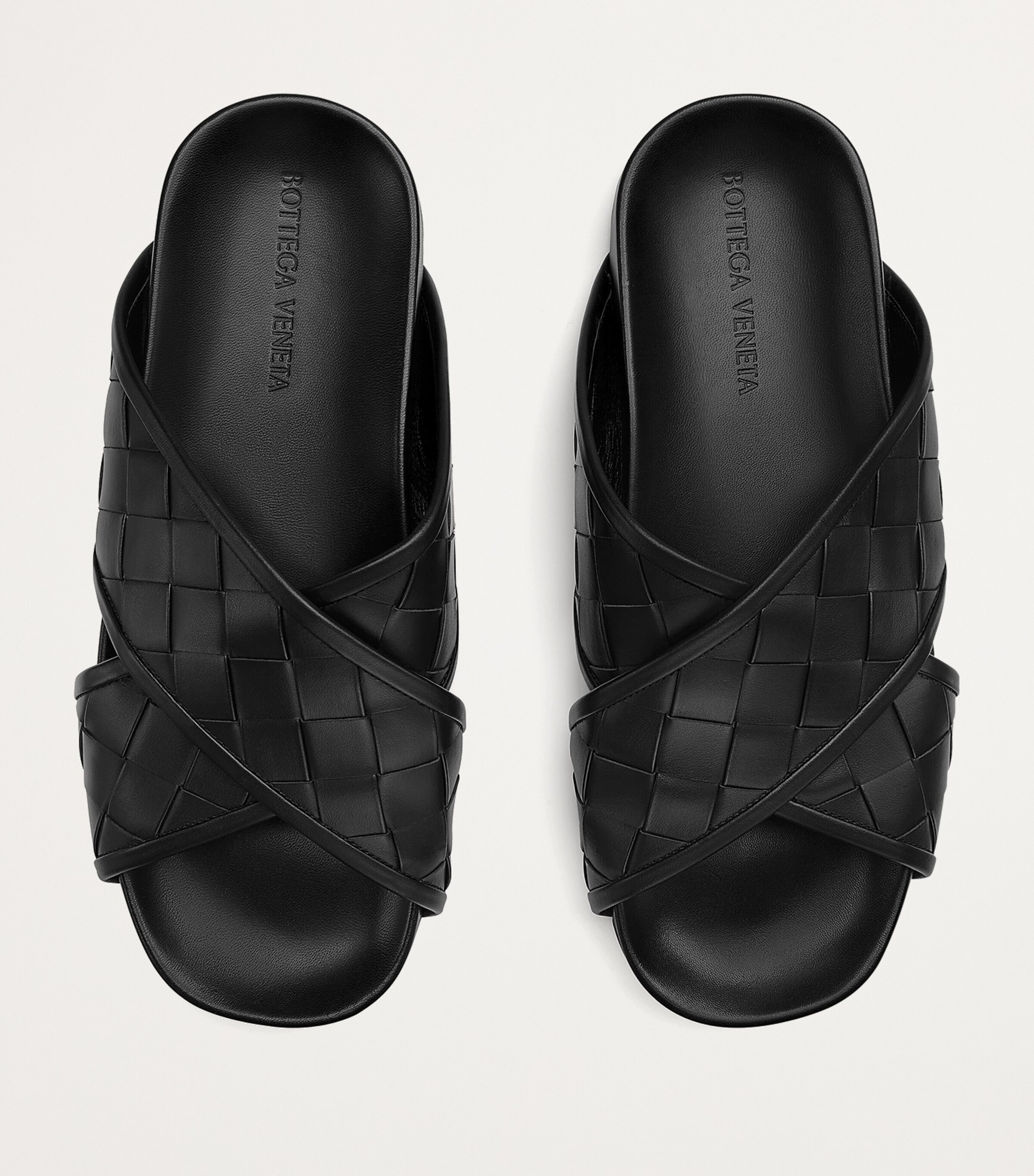 Bottega Veneta Leather Intrecciato Tarik Sandals Image 4