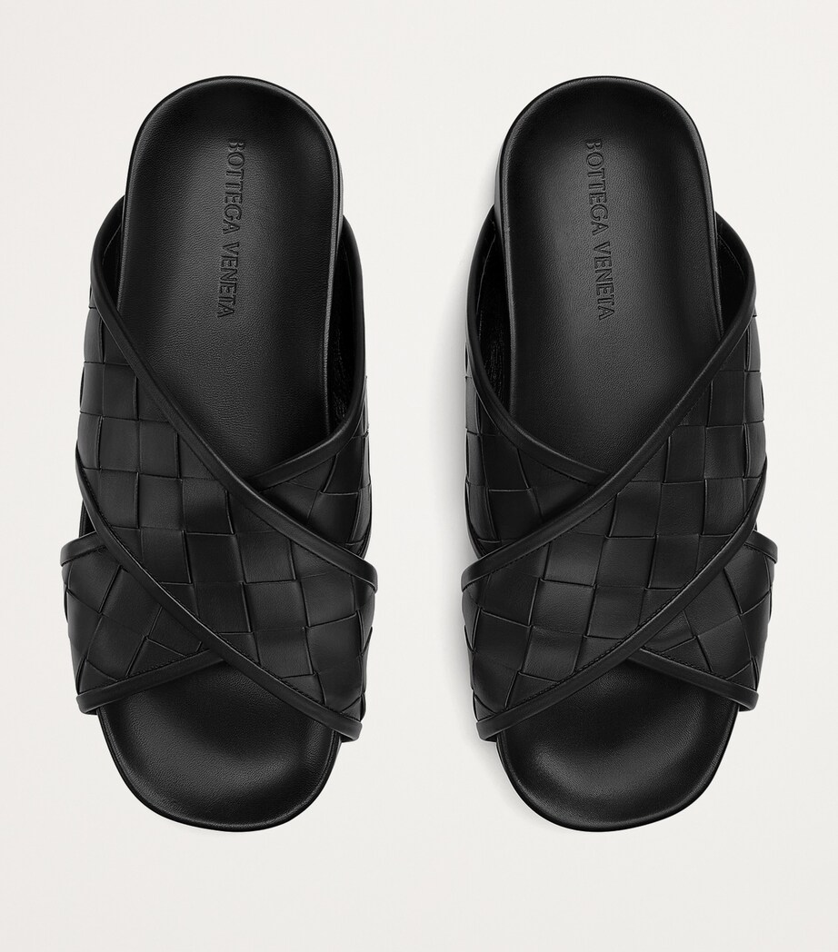Bottega Veneta Leather Intrecciato Tarik Sandals Image 4