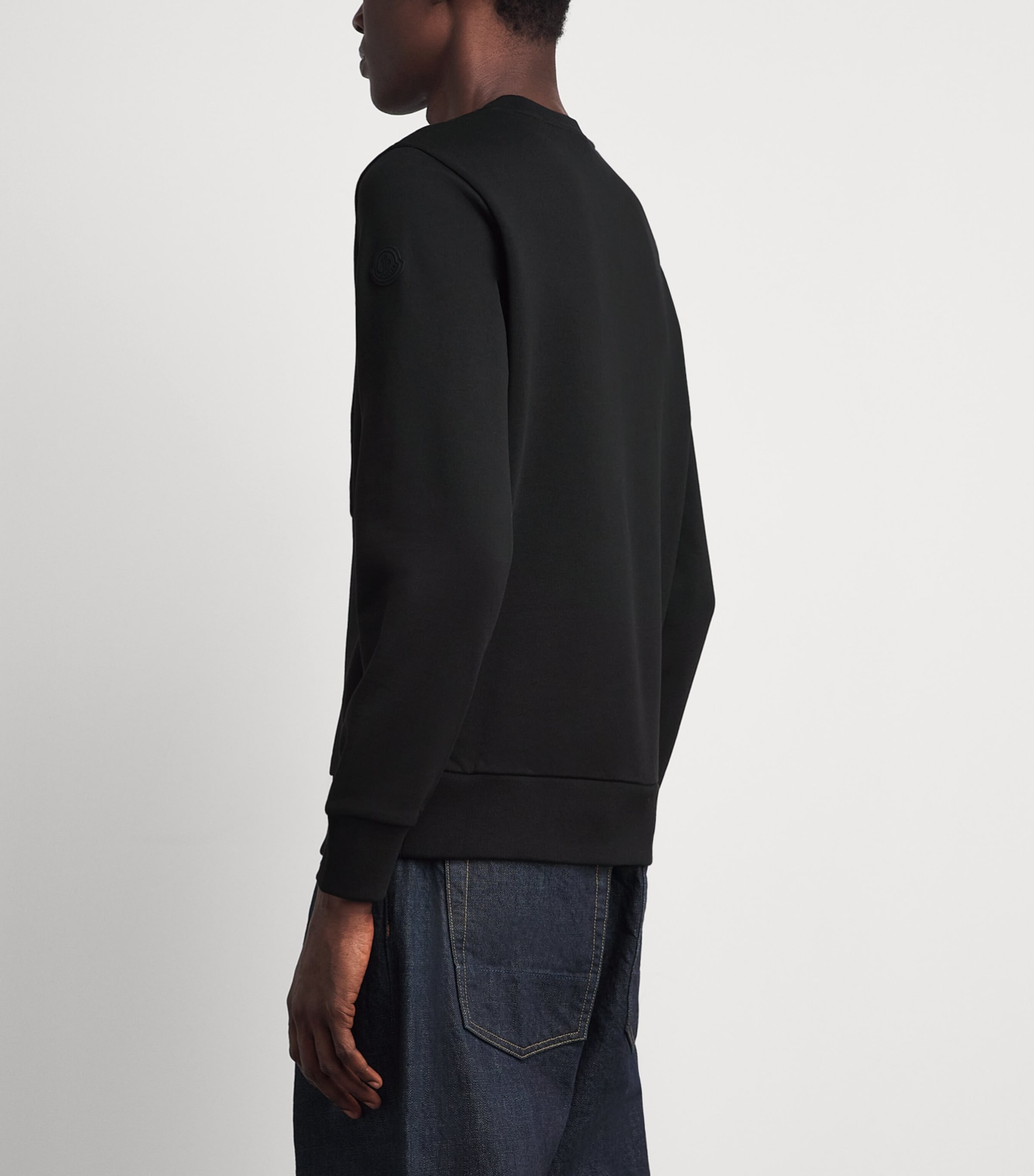 Moncler Mens Cotton Raised-Logo Sweatshirt Image 5