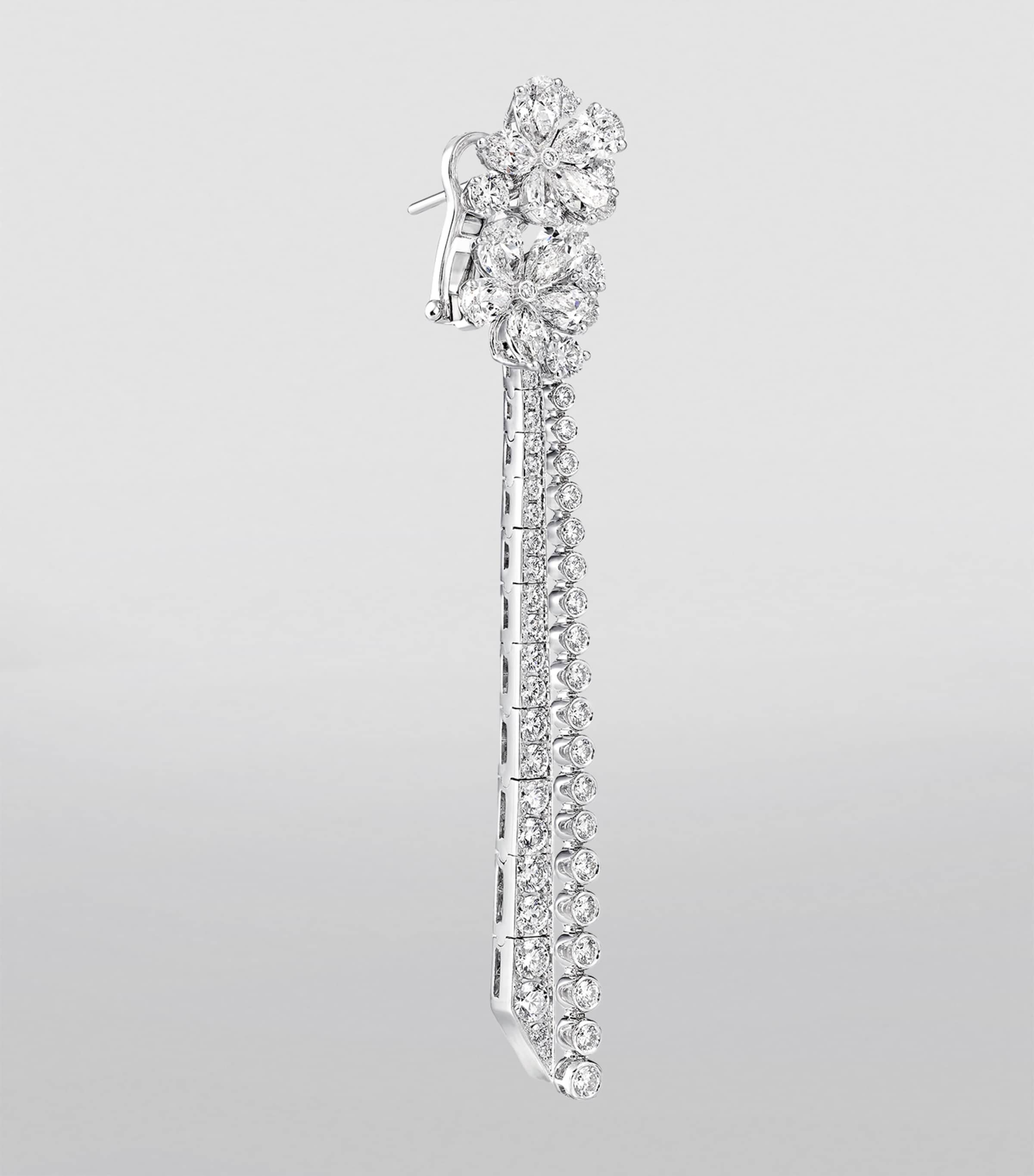 Graff White Gold and Diamond Carissa Drop Earrings White Gold Image 3
