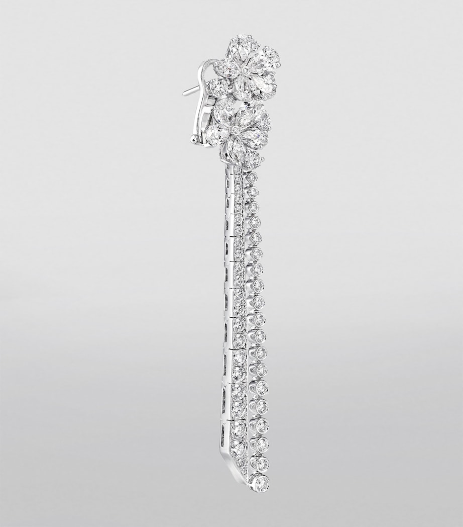 Graff White Gold and Diamond Carissa Drop Earrings White Gold Image 3