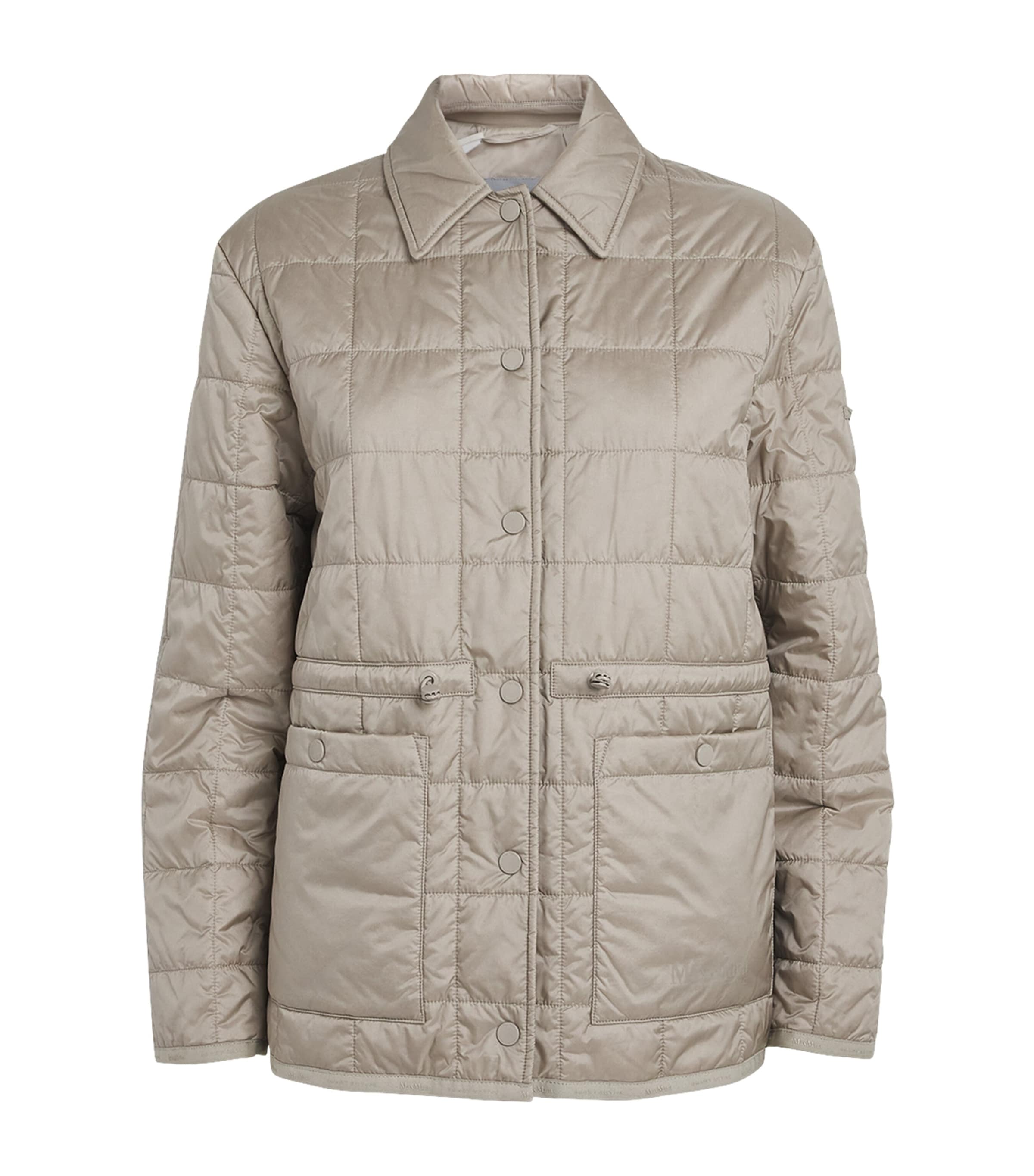 Max Mara Como Quilted Jacket In Taupe