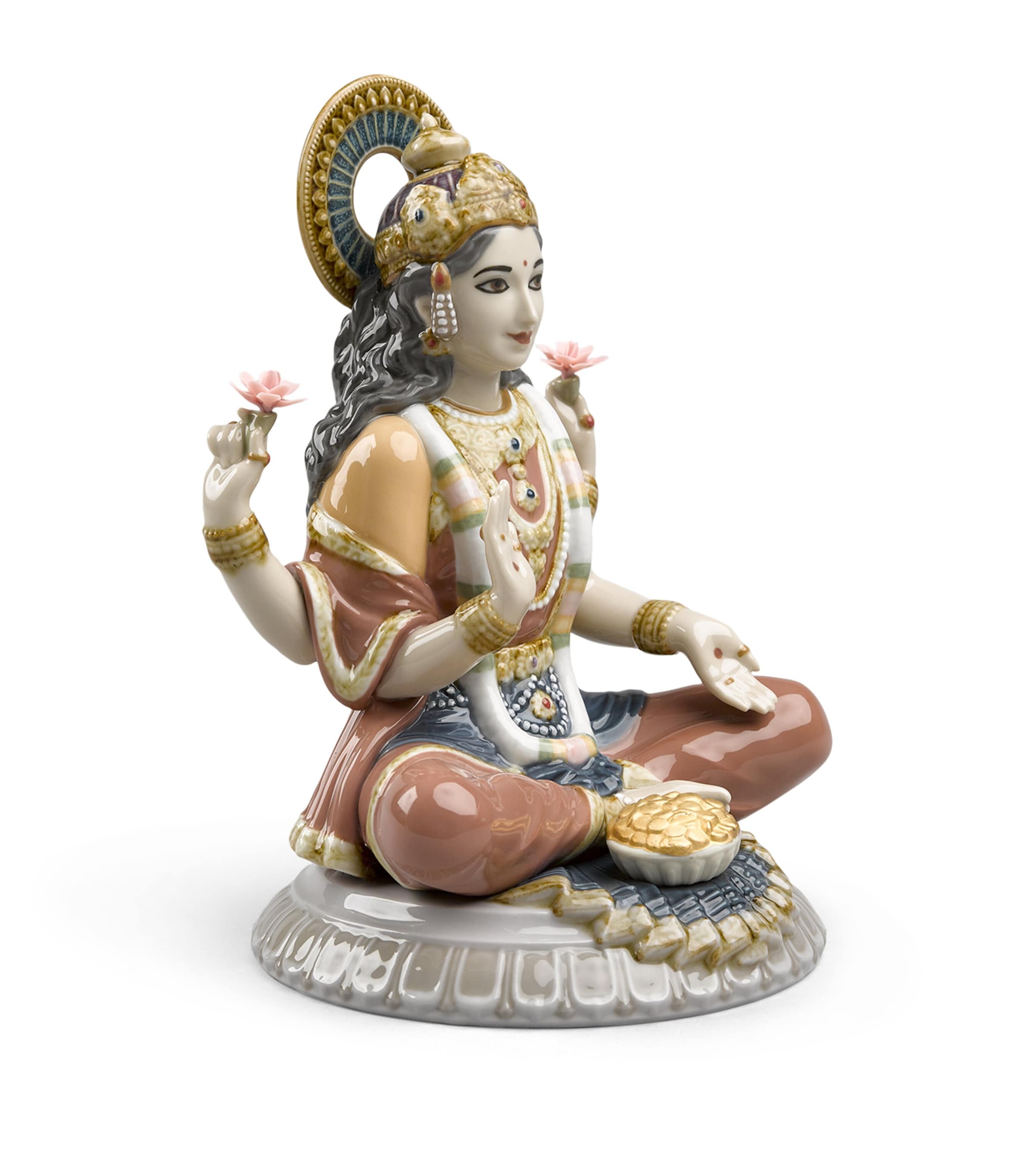Lladró Goddess Sri Lakshmi Figurine Image 4