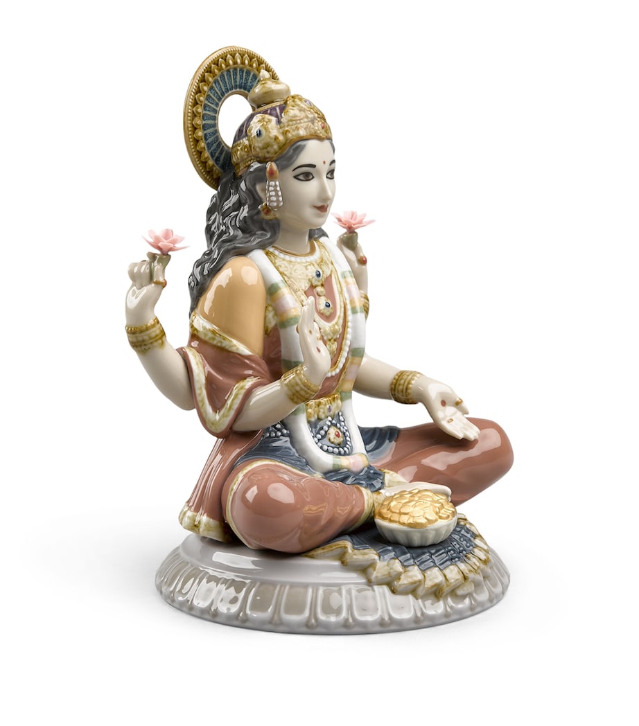 Lladró Goddess Sri Lakshmi Figurine Image 4
