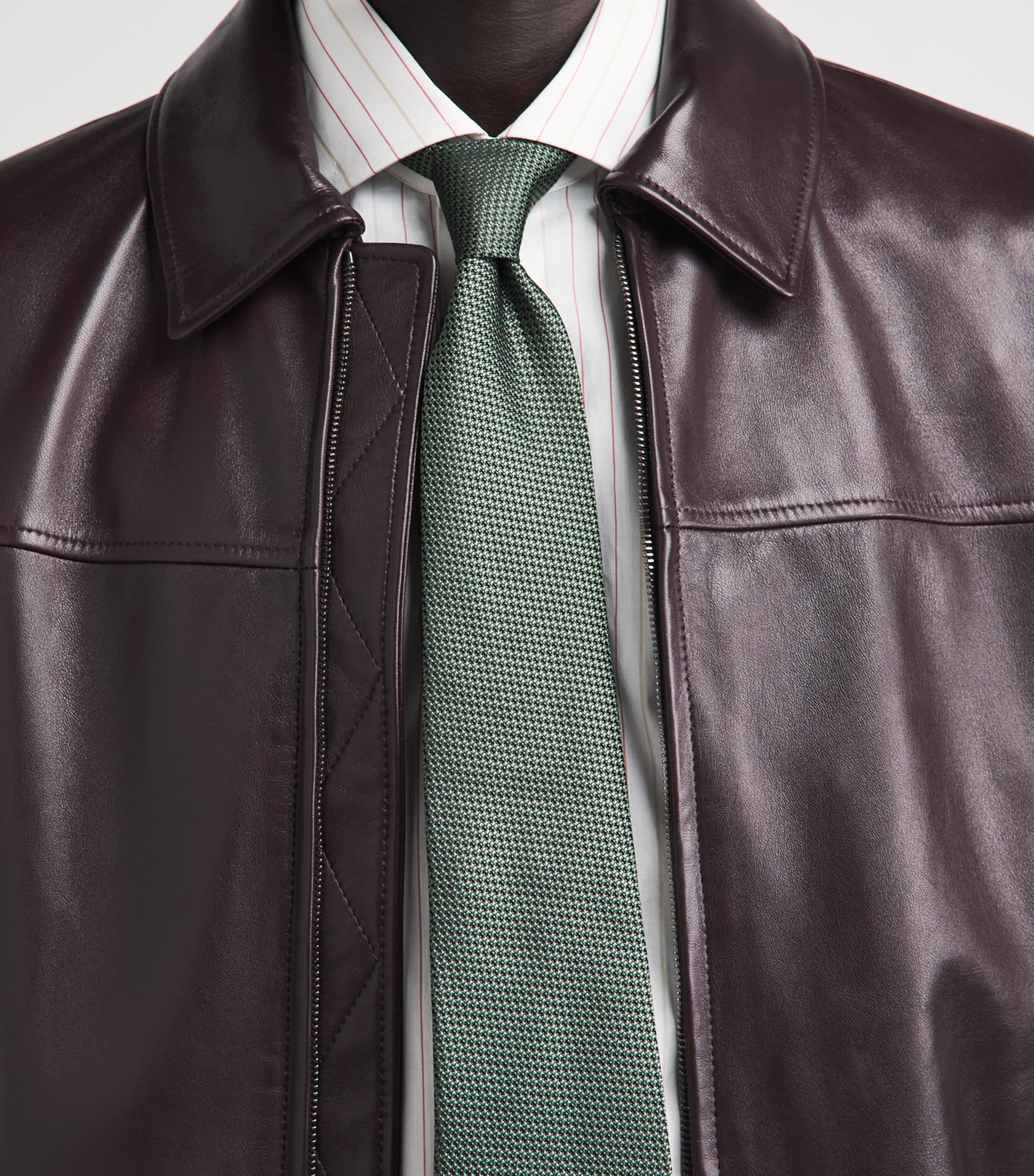 Isaia Silk Micro-Houndstooth Tie Image 2