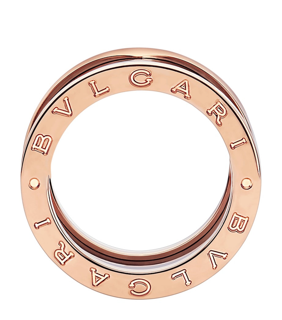Rose Gold and Blcak Ceramic B.zero1 Four-Band Ring PINK GOLD Image 2