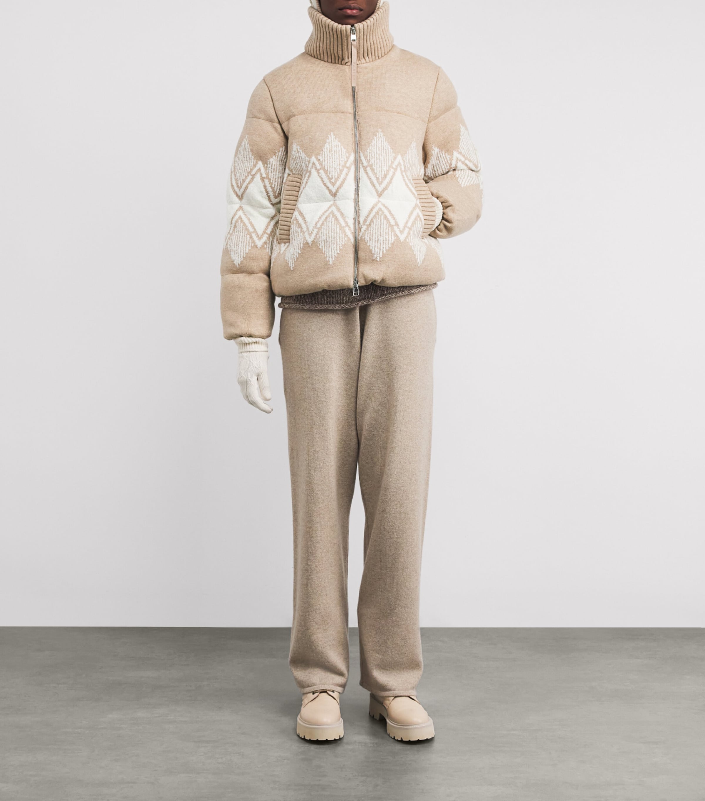 Knitted Bouclé Ethan Hood LIGHT TAUPE Image 3