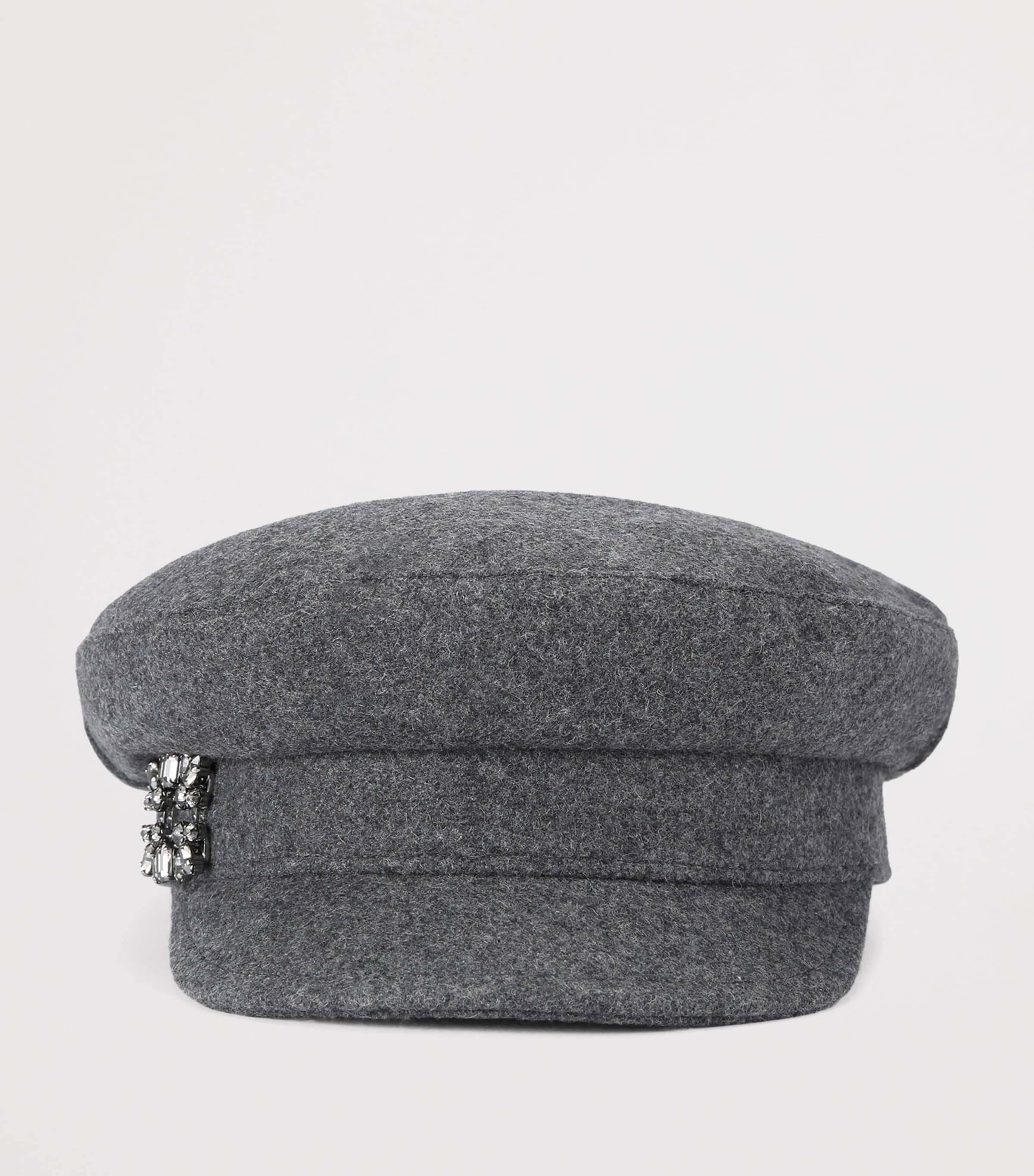 Virgin Wool-Cashmere Baseball Cap GREY Image 3