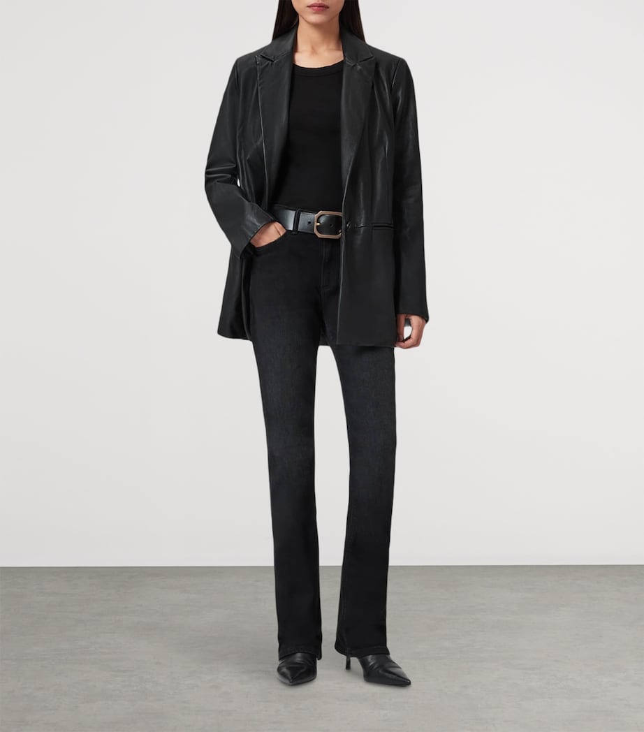 Haldan High-Rise Bootcut Jeans WASHED BLACK Image 2