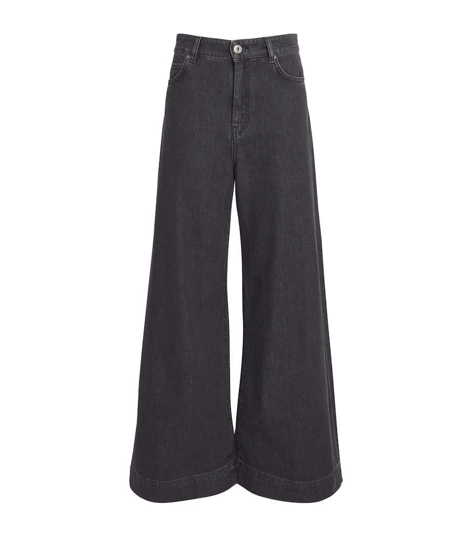 Wide-Leg Jeans BLACK Image 1