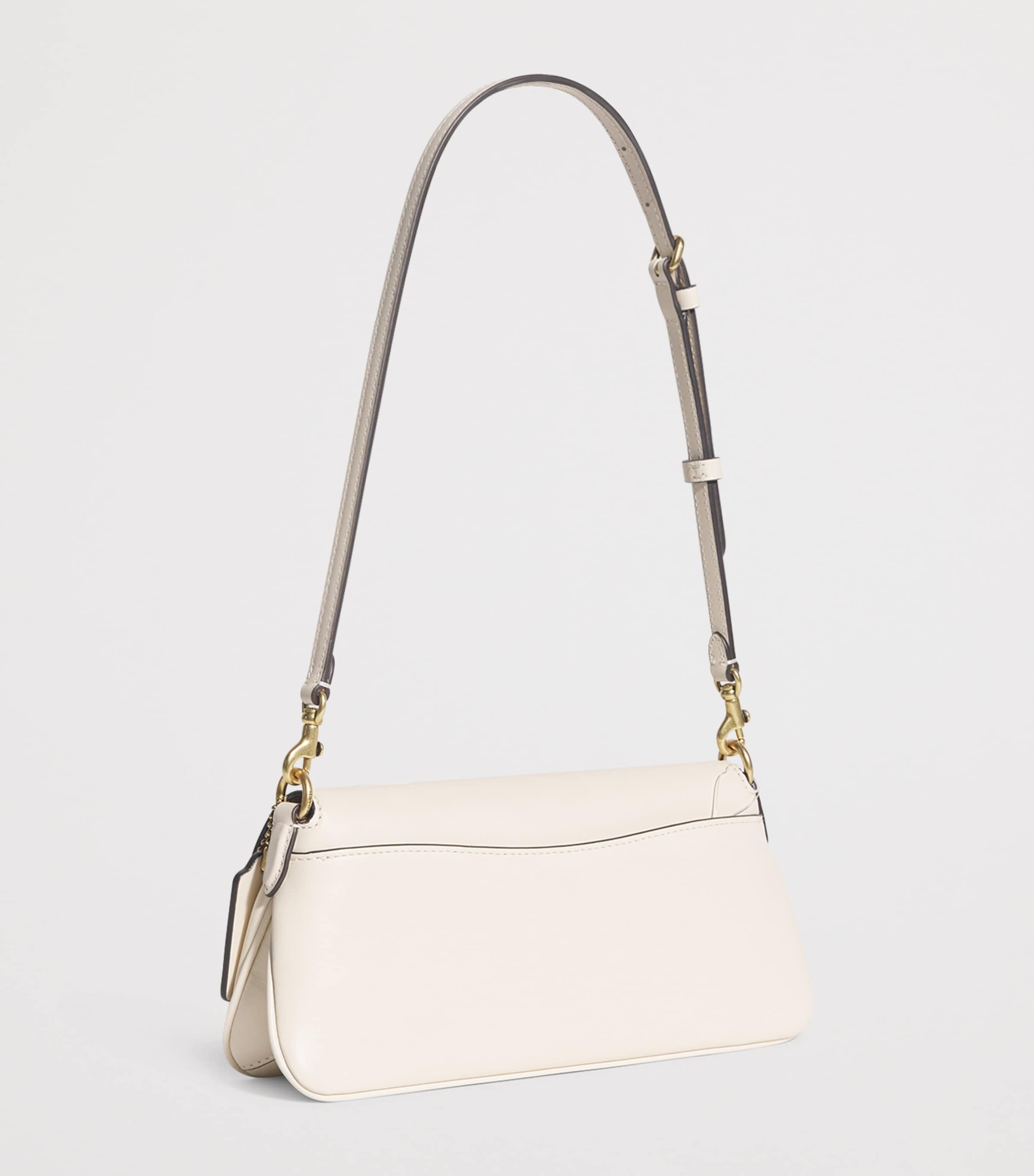 Coach White Calf Leather Jet Shoulder Bag | Harrods US