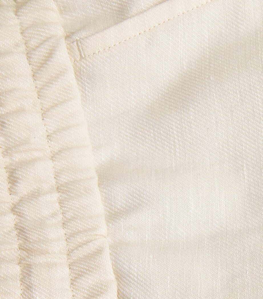 Colombo Mens Cashmere-Linen Drawstring Shorts Sand Image 5