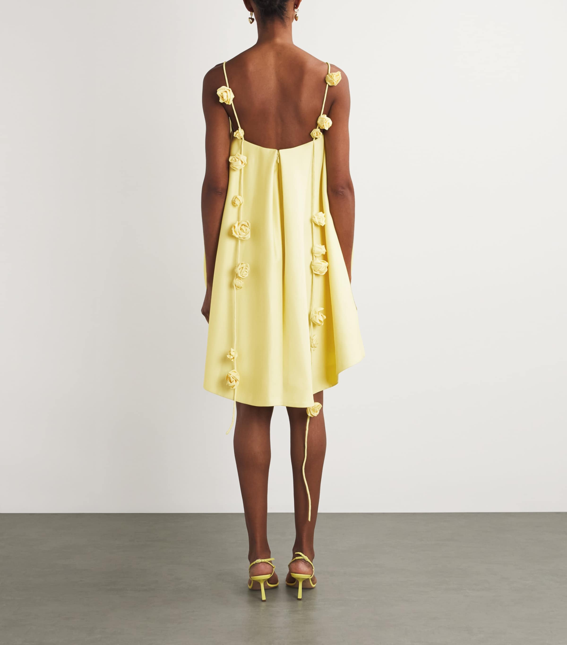 LEO LIN Yellow Rose-Detial Fiona Mini Dress