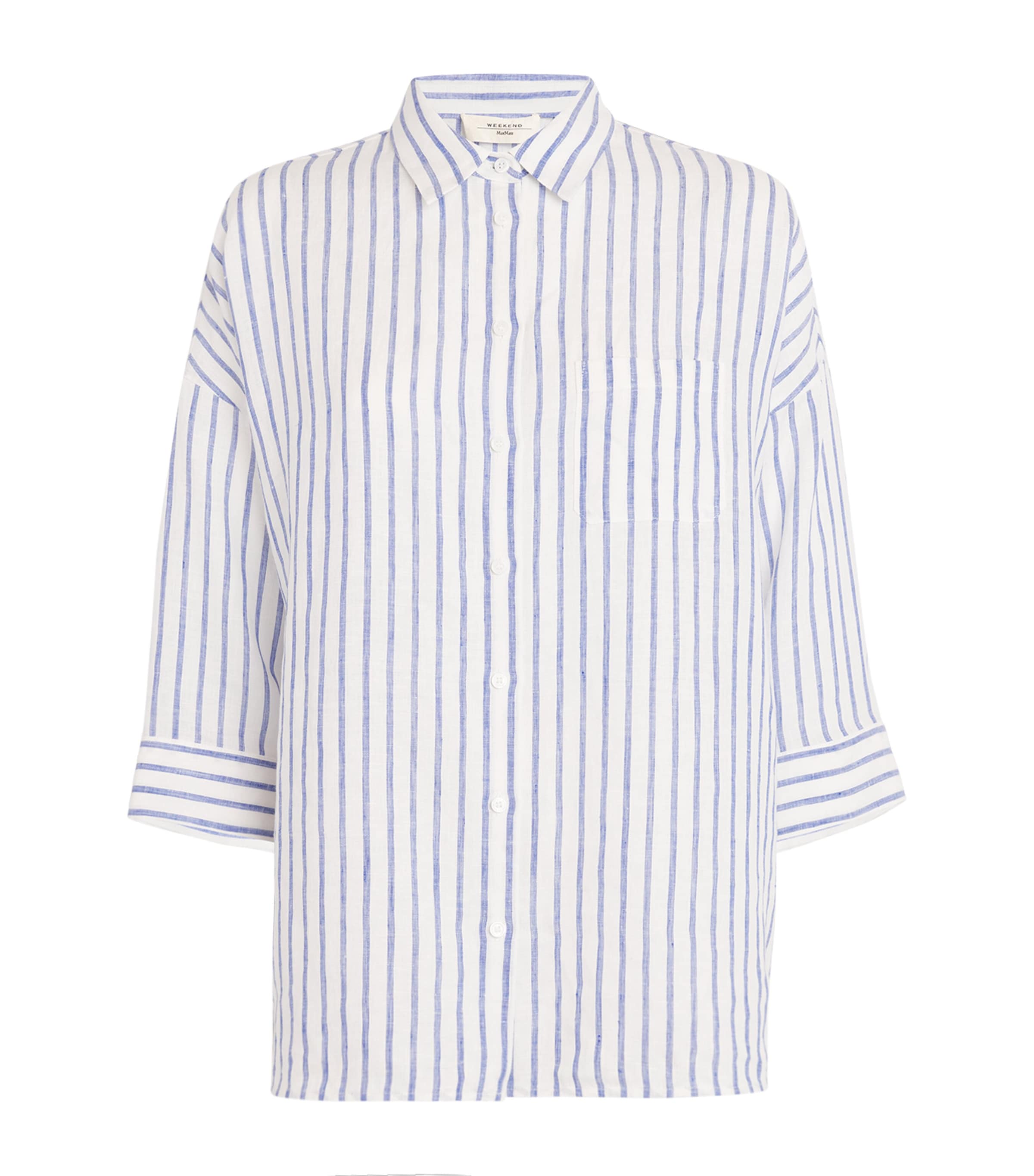 WEEKEND MAX MARA LINEN STRIPE SHIRT