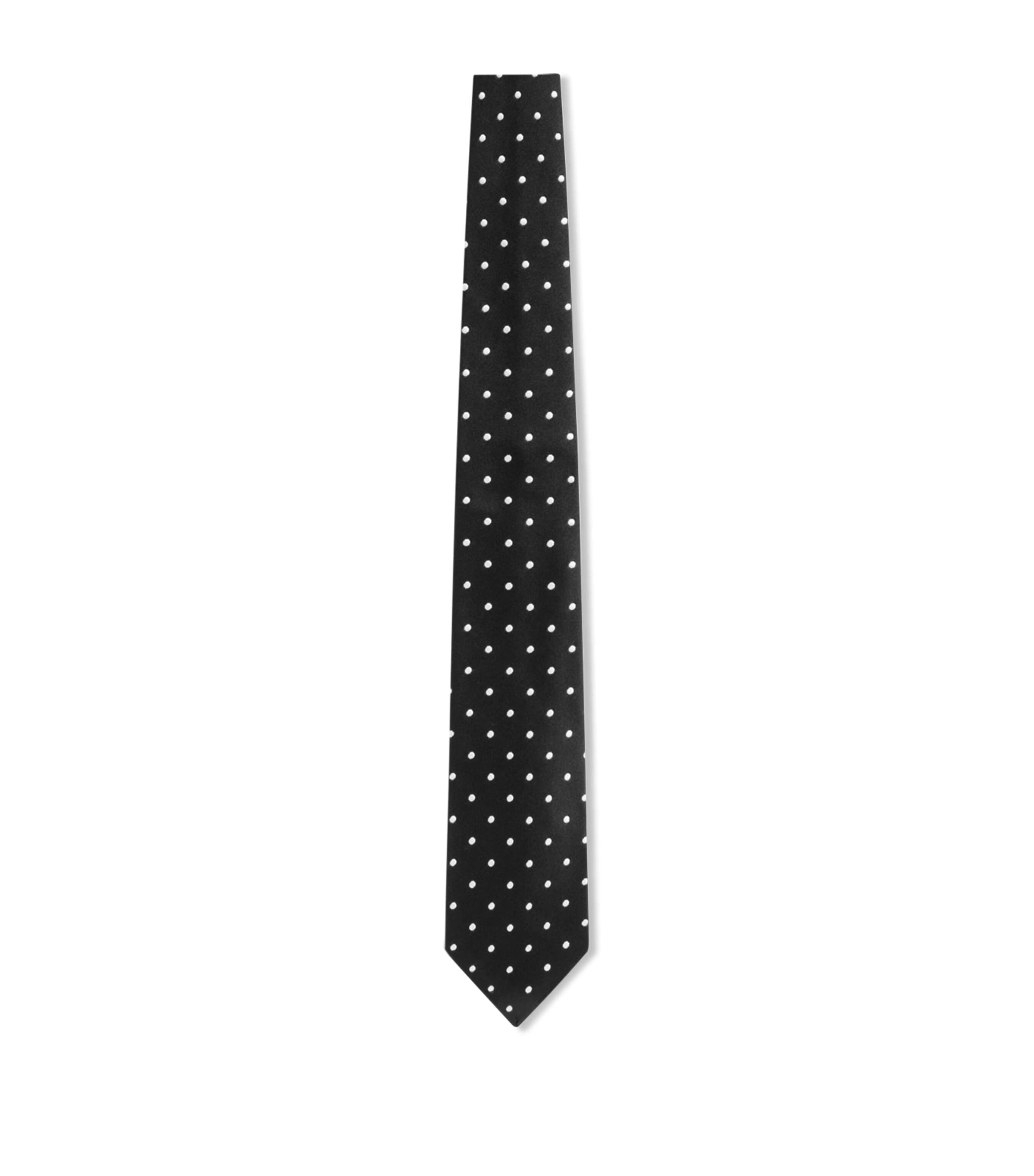Tom Ford Silk Polka-dot Tie In Black