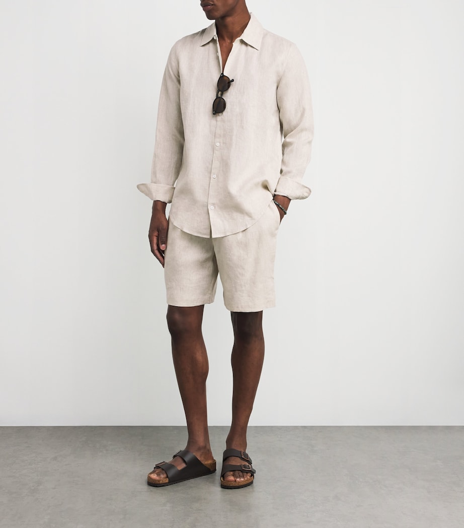 Linen Relaxed Shorts OAT Image 2