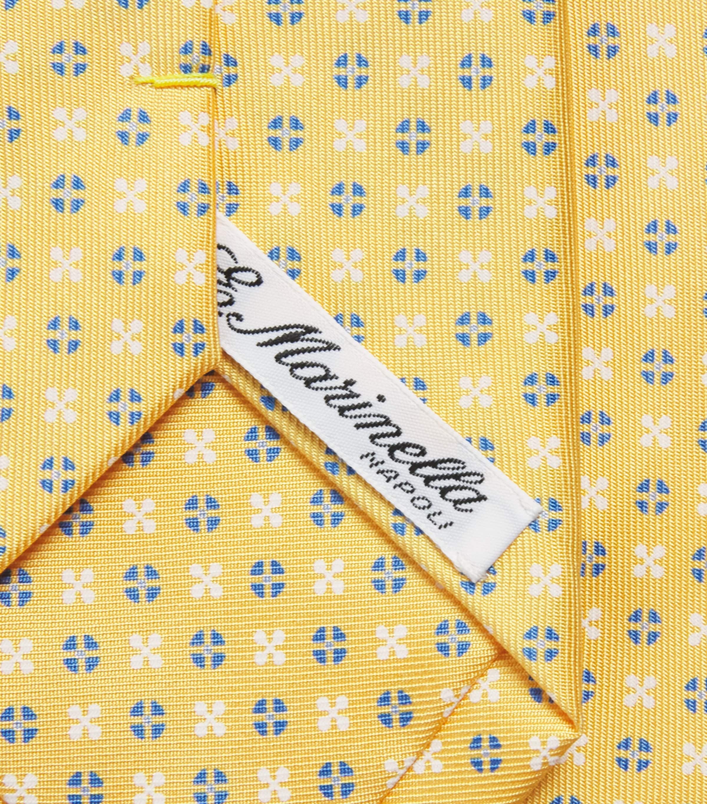 E. Marinella Yellow Silk Geometric Tie | Harrods US