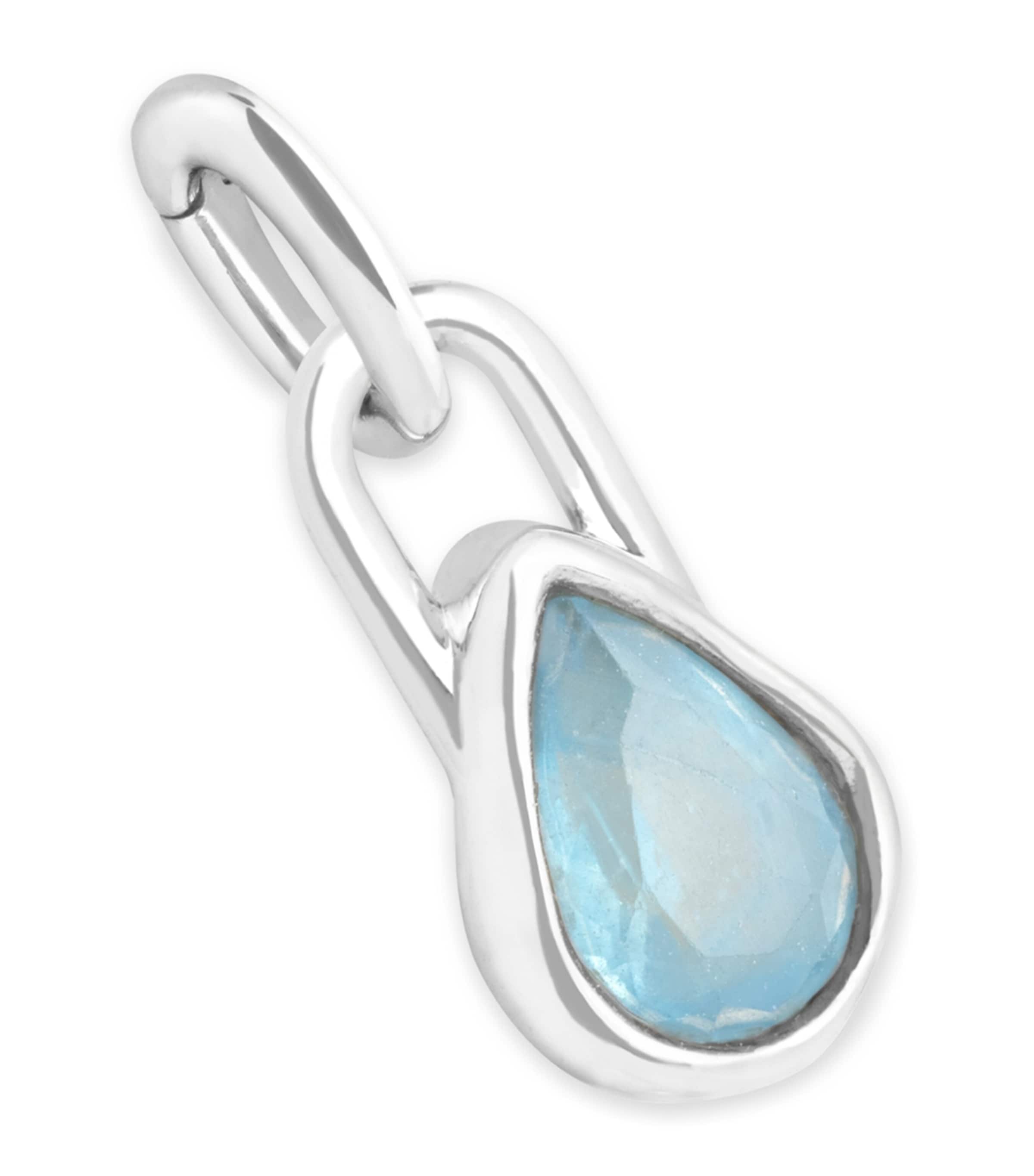 Astrid & Miyu Womens March Rhodium-plated Sterling-silver And Aquamarine Birthstone Charm Rhodiumplatedsilver In Silver