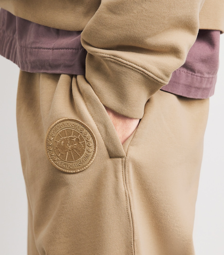 Canada Goose Mens Organic Cotton Tonal Rove Sweatpants Ecru Beige Image 6