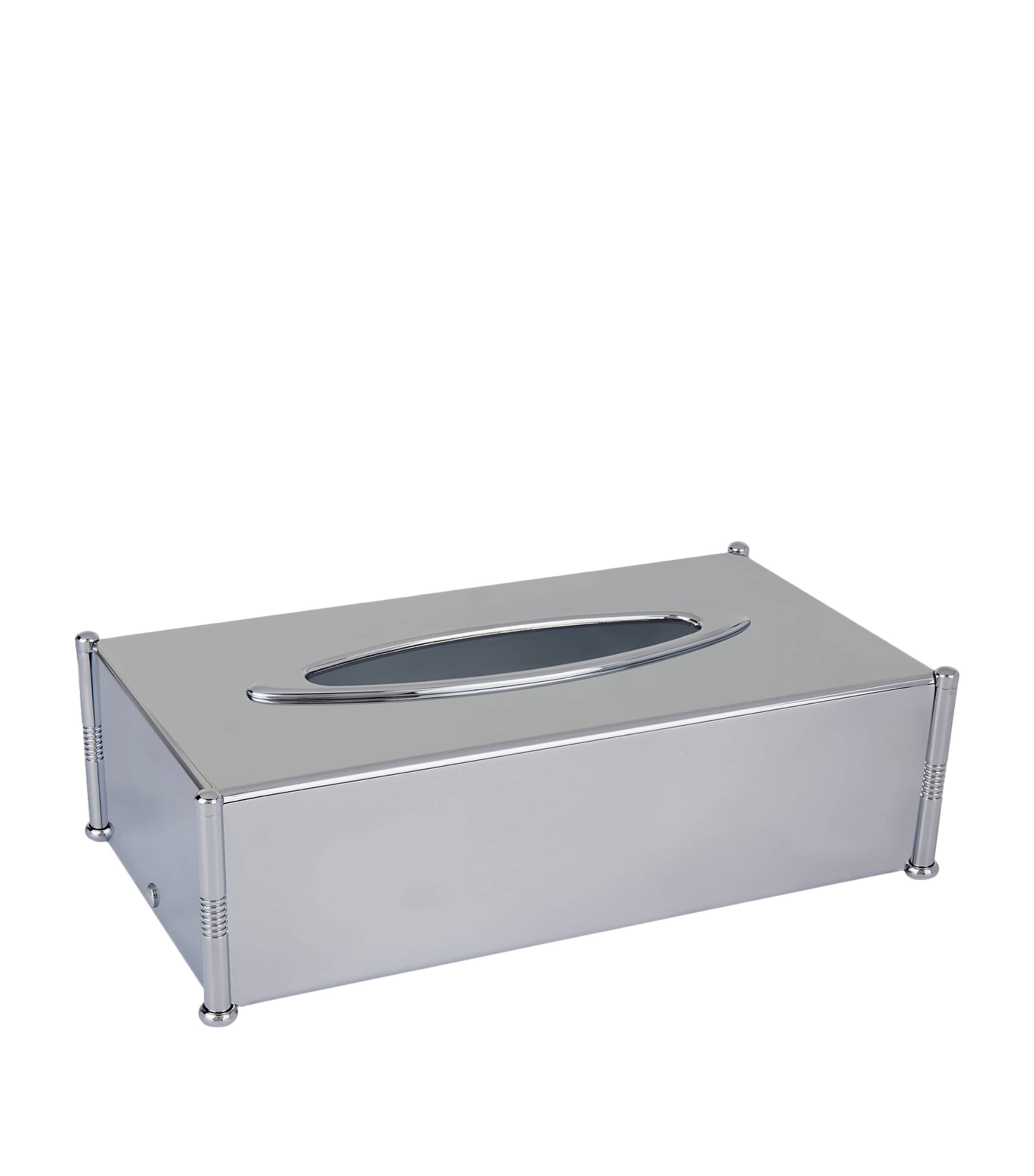 Cylinder Chrome Tissue Box SILVER Image 3