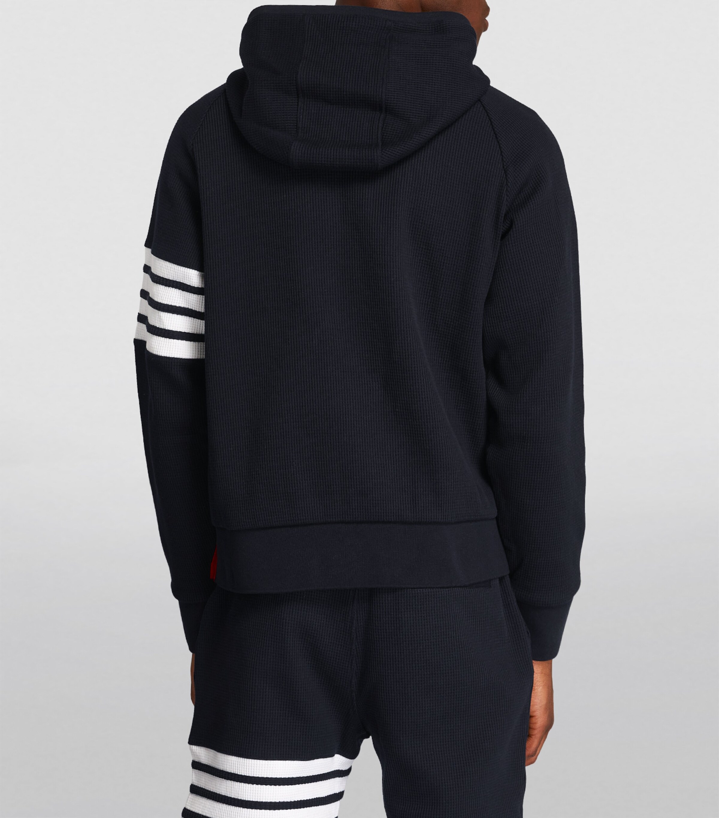 Thom Browne 4-Bar Waffle-Knit Hoodie | Harrods UK