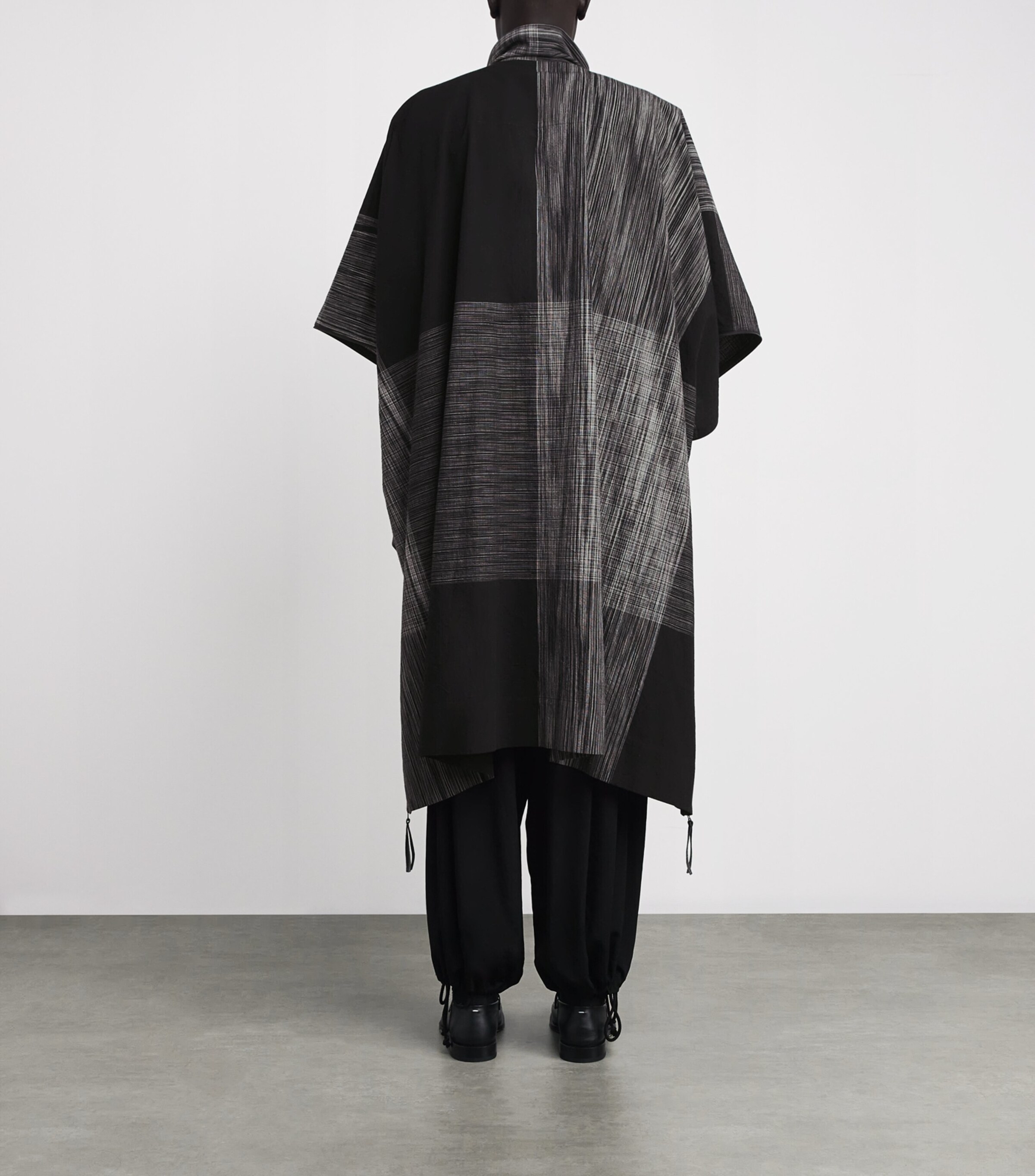 IM MEN Mens Kasuri Coat Black Image 4