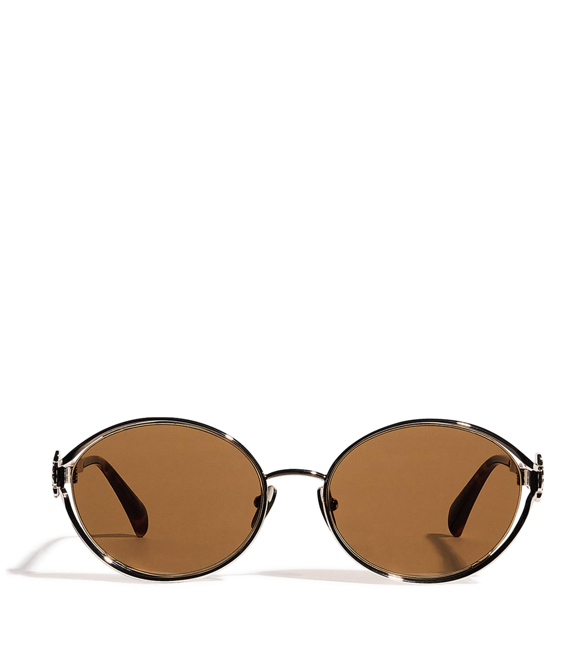 Metal Round Sunglasses GOLD Image 1