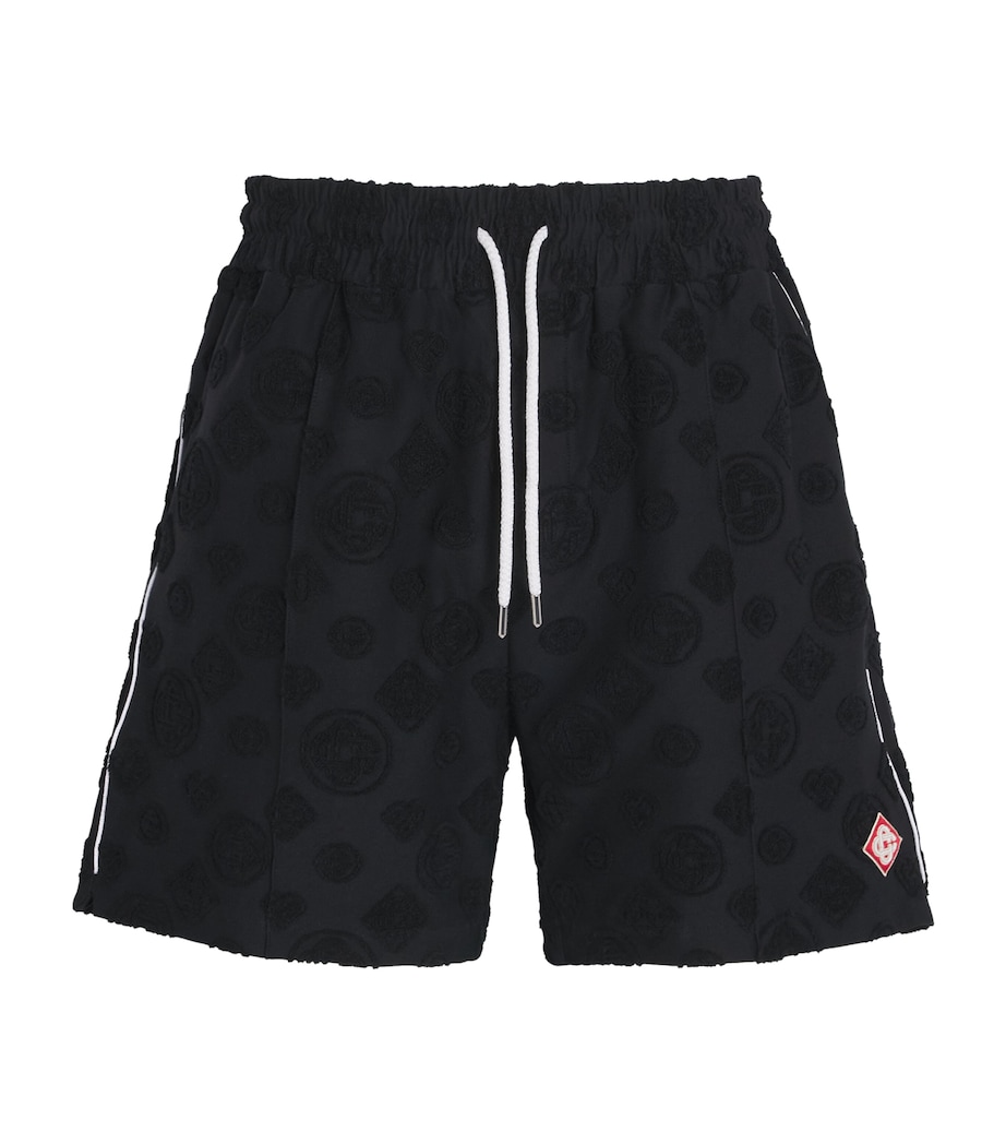 Towelling Monogram Shorts BLACK Image 1