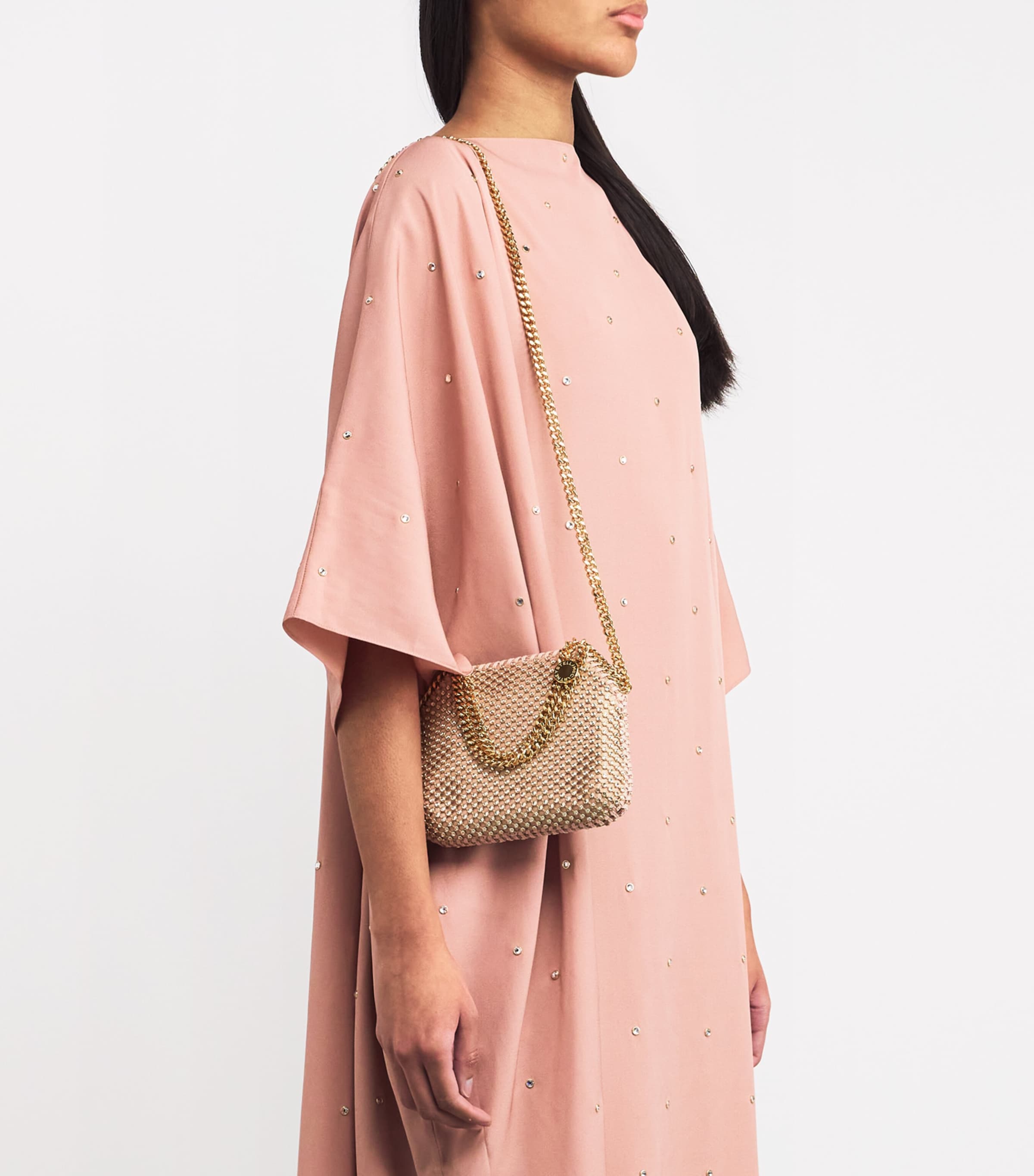 STELLA McCARTNEY ピンク パーティーバッグ Stella McCartney Pink Rose Collection Mini Falabella Top-Handle