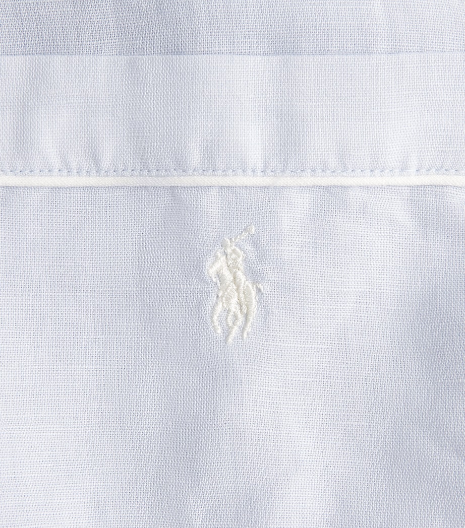 Polo Ralph Lauren Womens Linen-Cotton Pyjama Set Xenon Blue Image 6