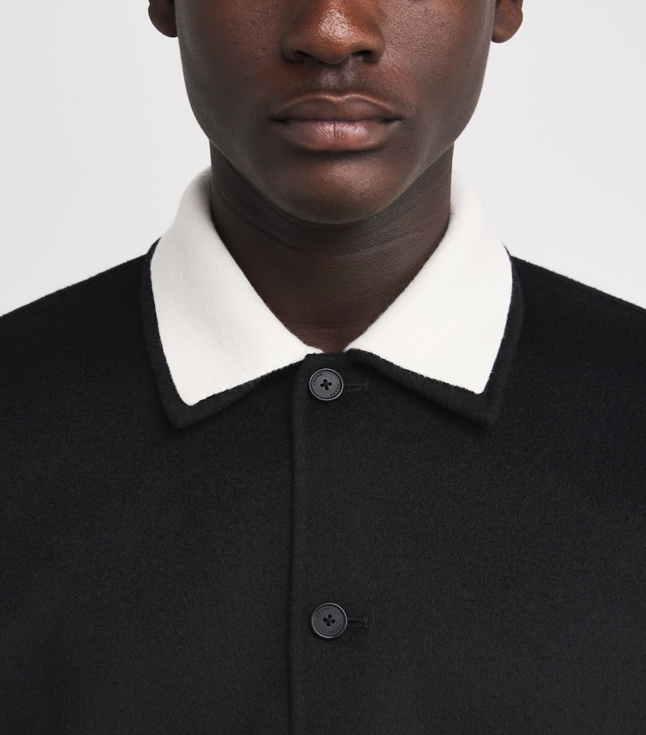 Wool Double-Faced Overshirt BLK Image 6