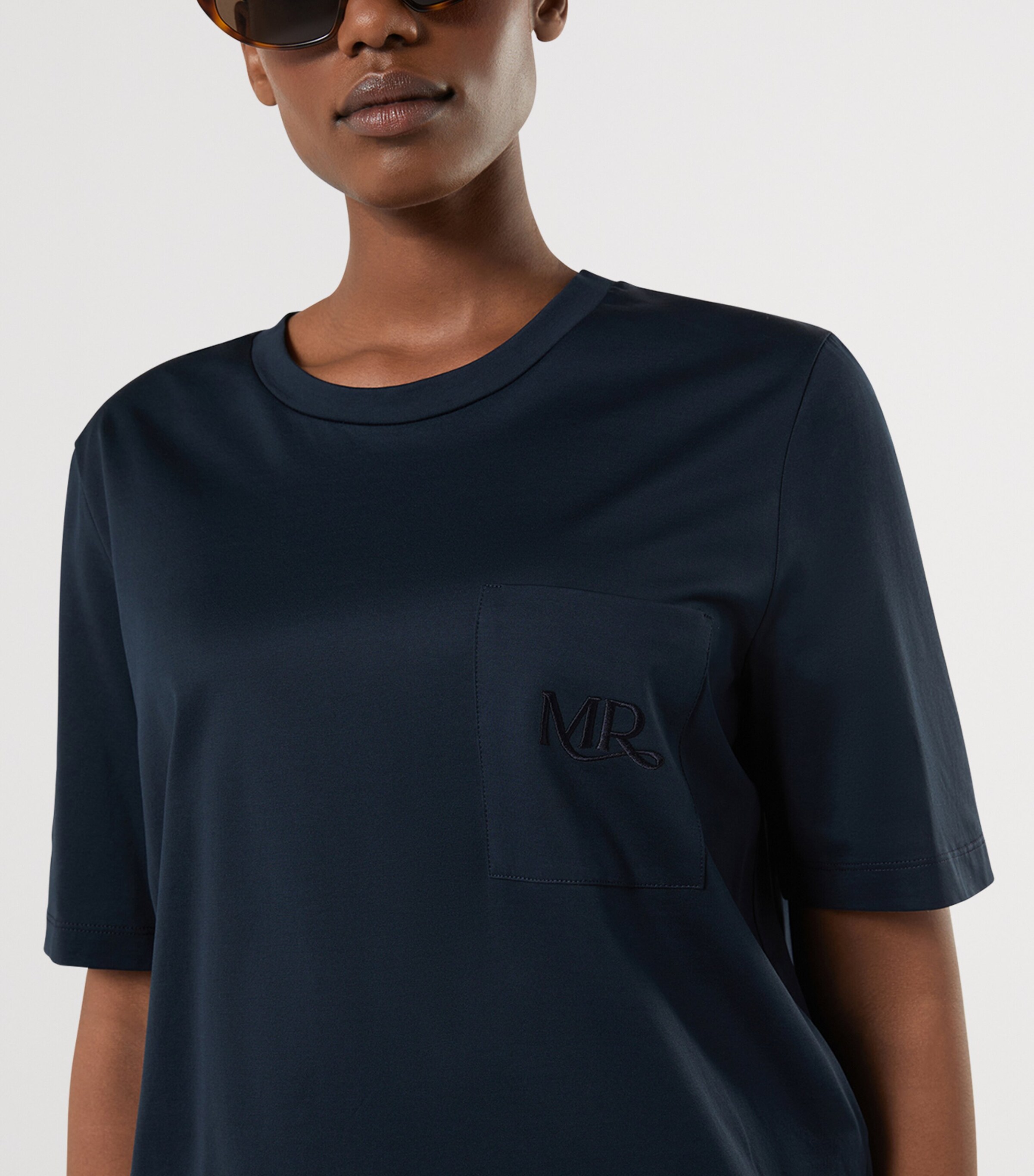 Marina Rinaldi Womens Cotton Oversized T-Shirt Midnightblue Image 5