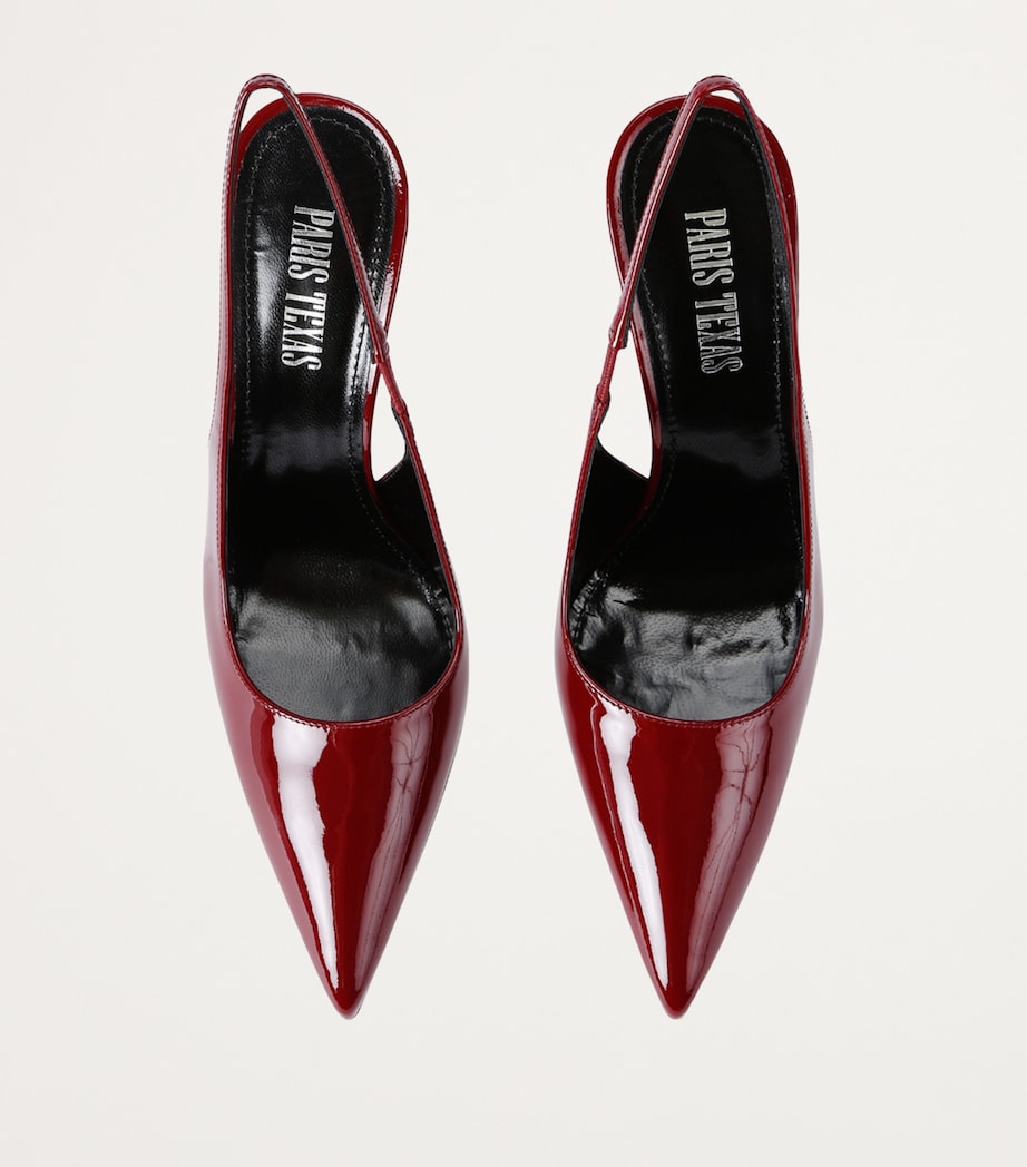 Patent Leather Lidia Slingback Pumps 105 WINE Image 4