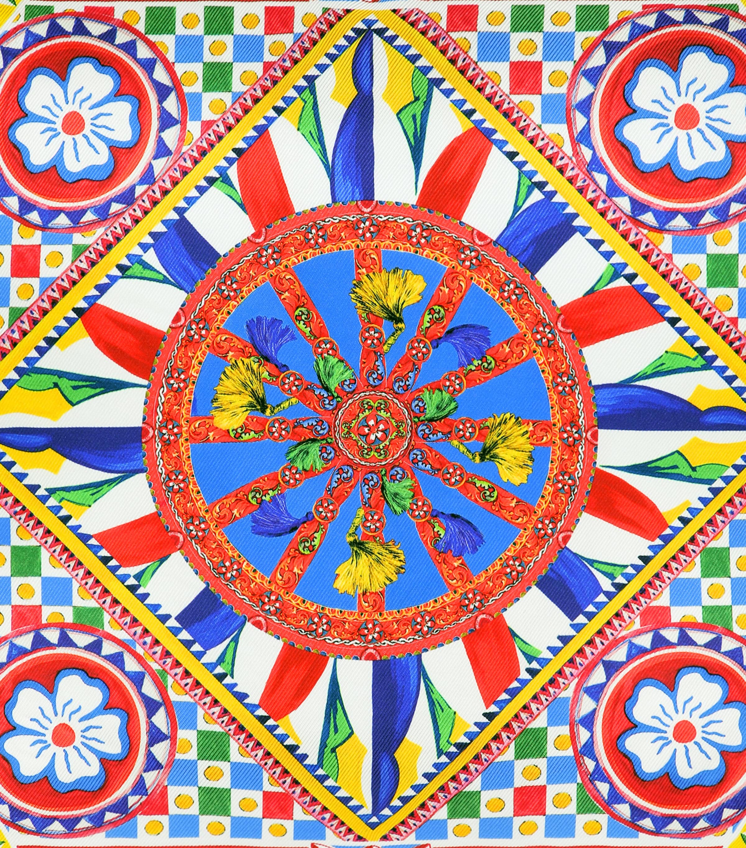 Silk Carretto Square Cushion (45cm x 45cm) UC068 CARRETTO MULTI Image 4