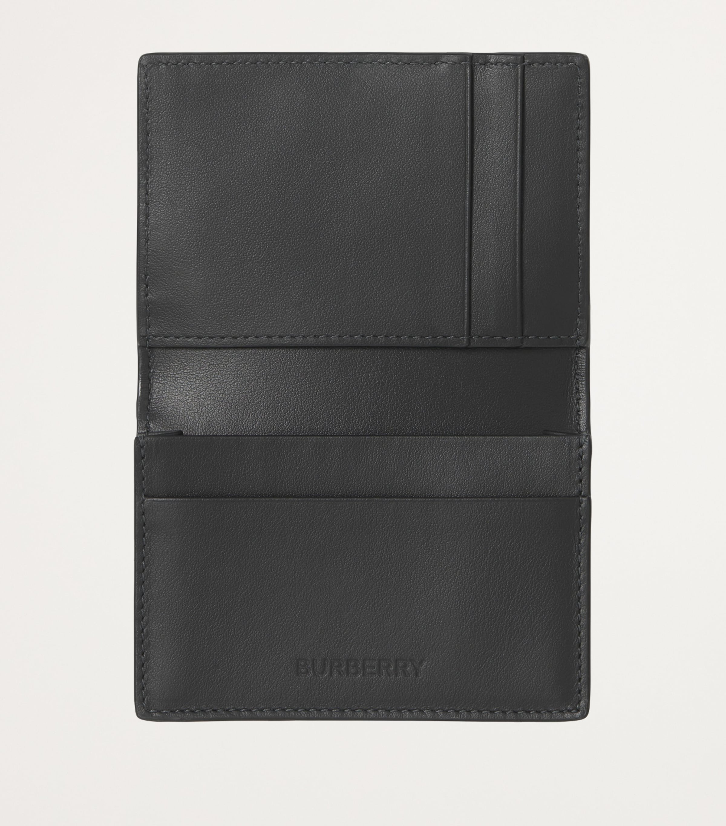 Check Bifold Card Holder CHARCOAL Image 4