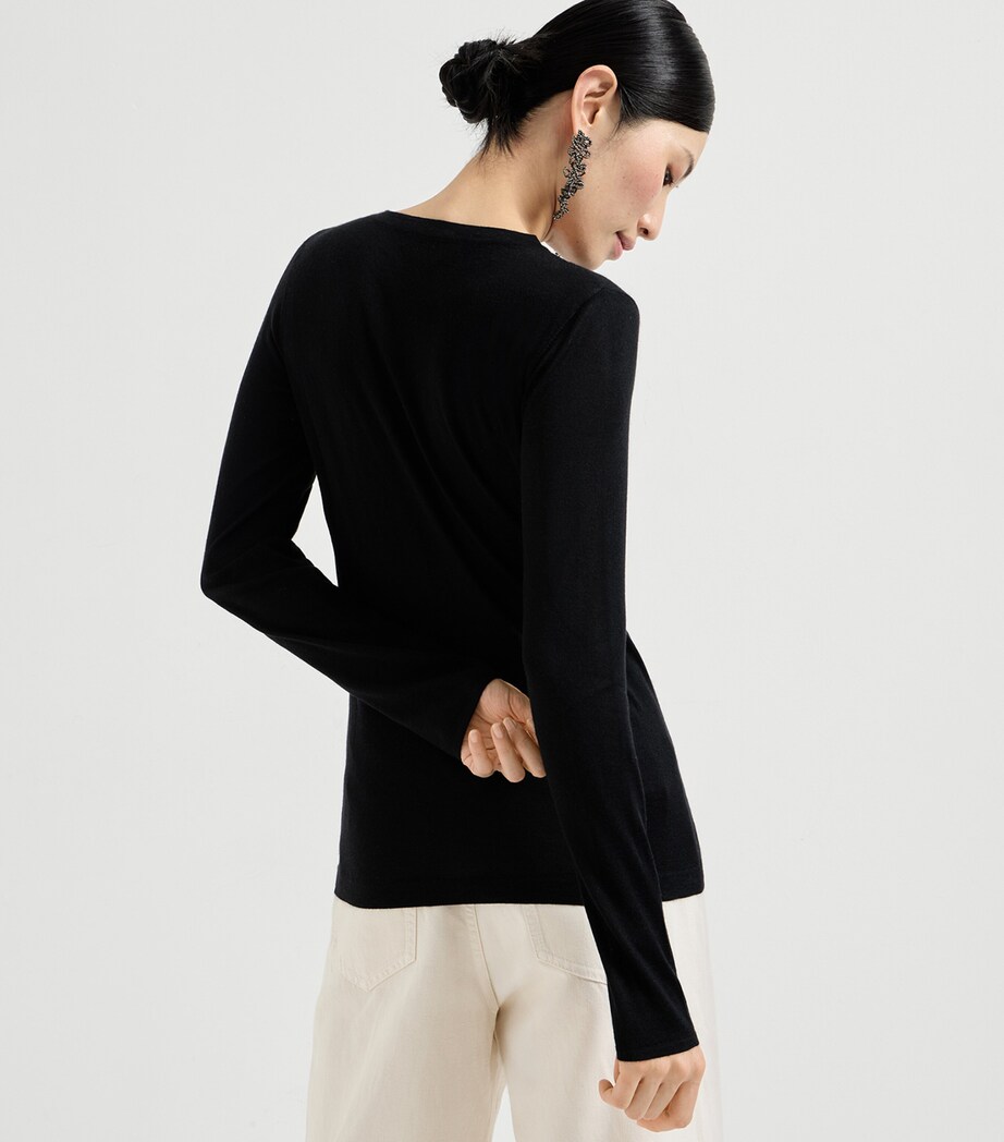 Brunello Cucinelli Womens Cashmere-Silk Sweater Image 5