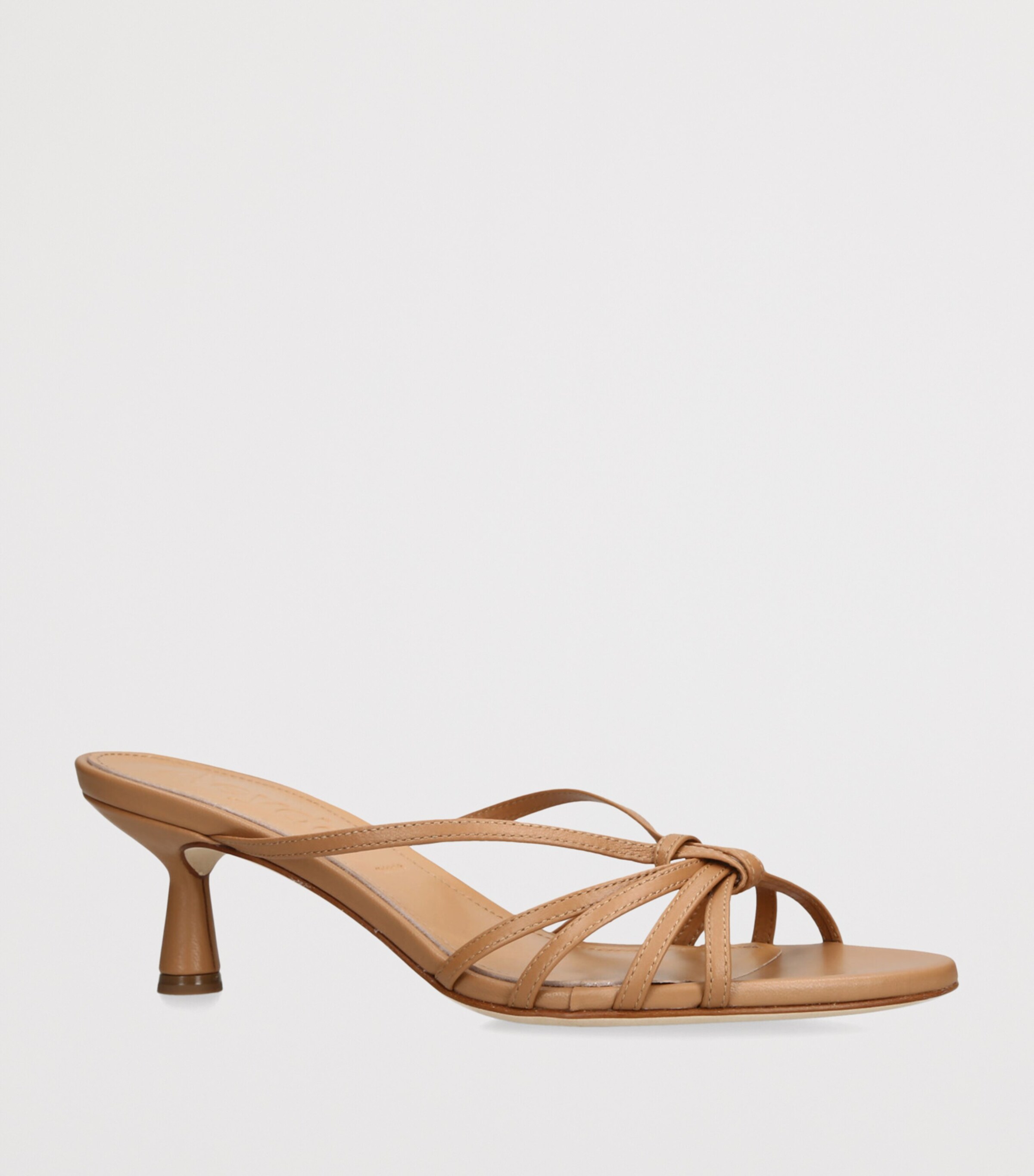Leather Abby Heeled Sandals 55 TAN Image 3