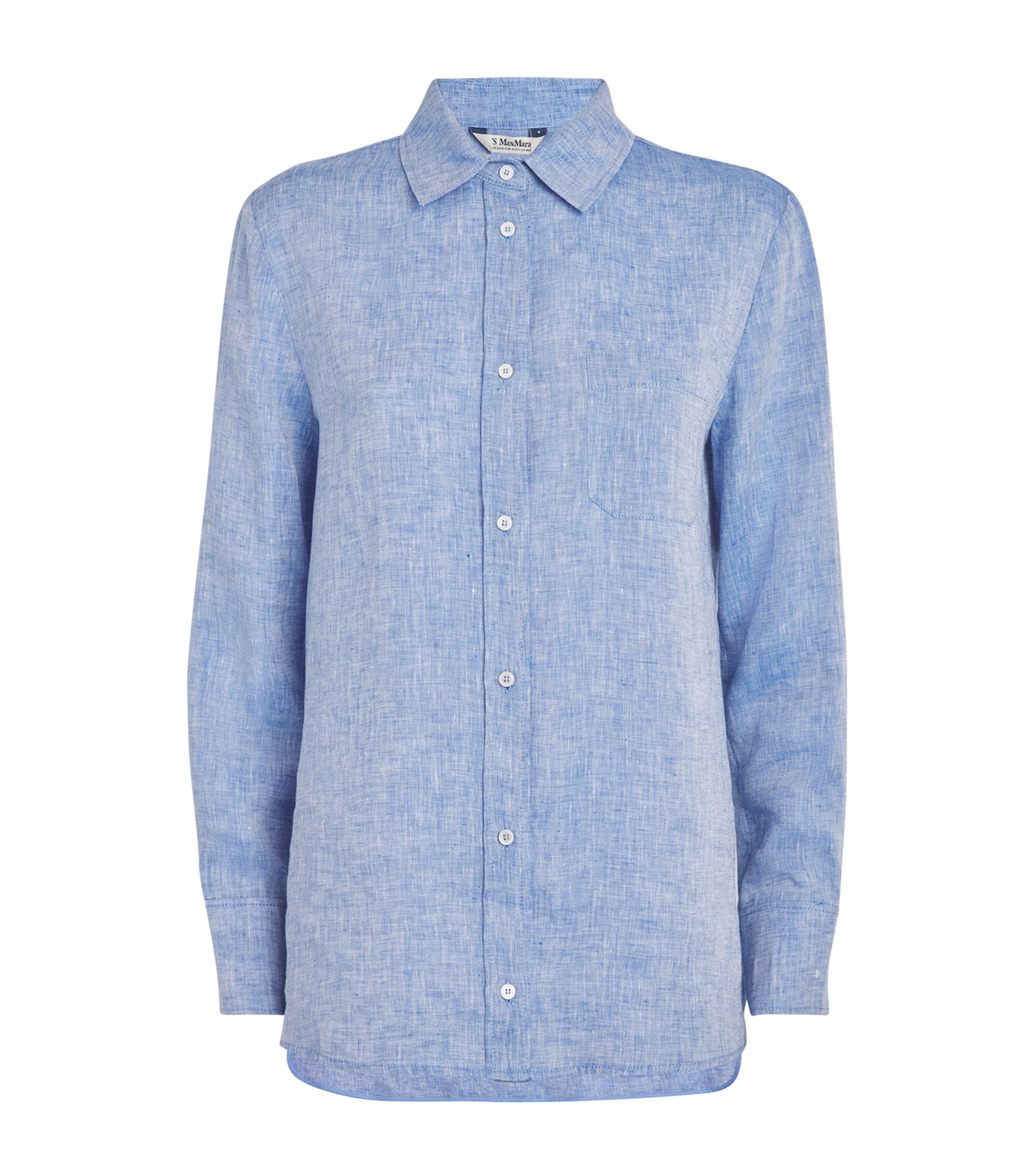 Max Mara Light Blue Classic Shirt In Blue