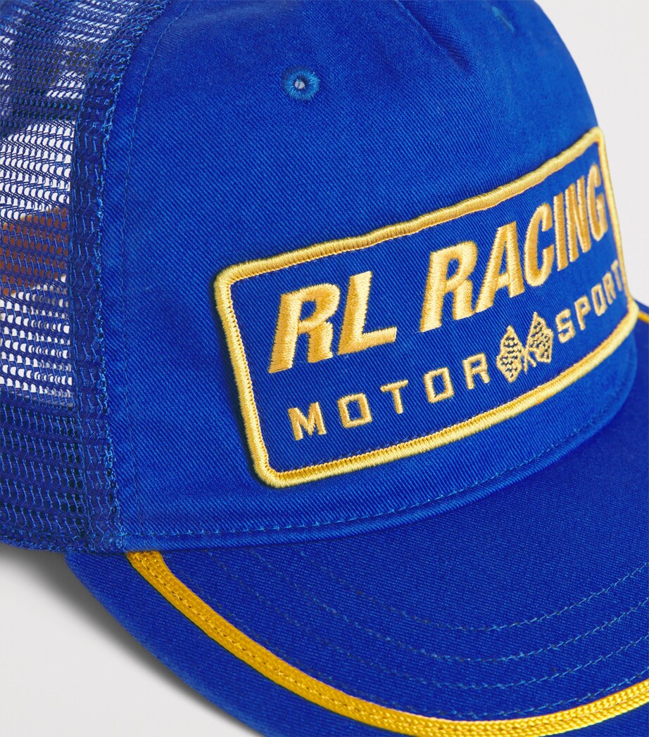 Service Ralph Laurent Racing Logo Polo Ralph Lauren Blue Racing Motor Sport Trucker Cap | Harrods US