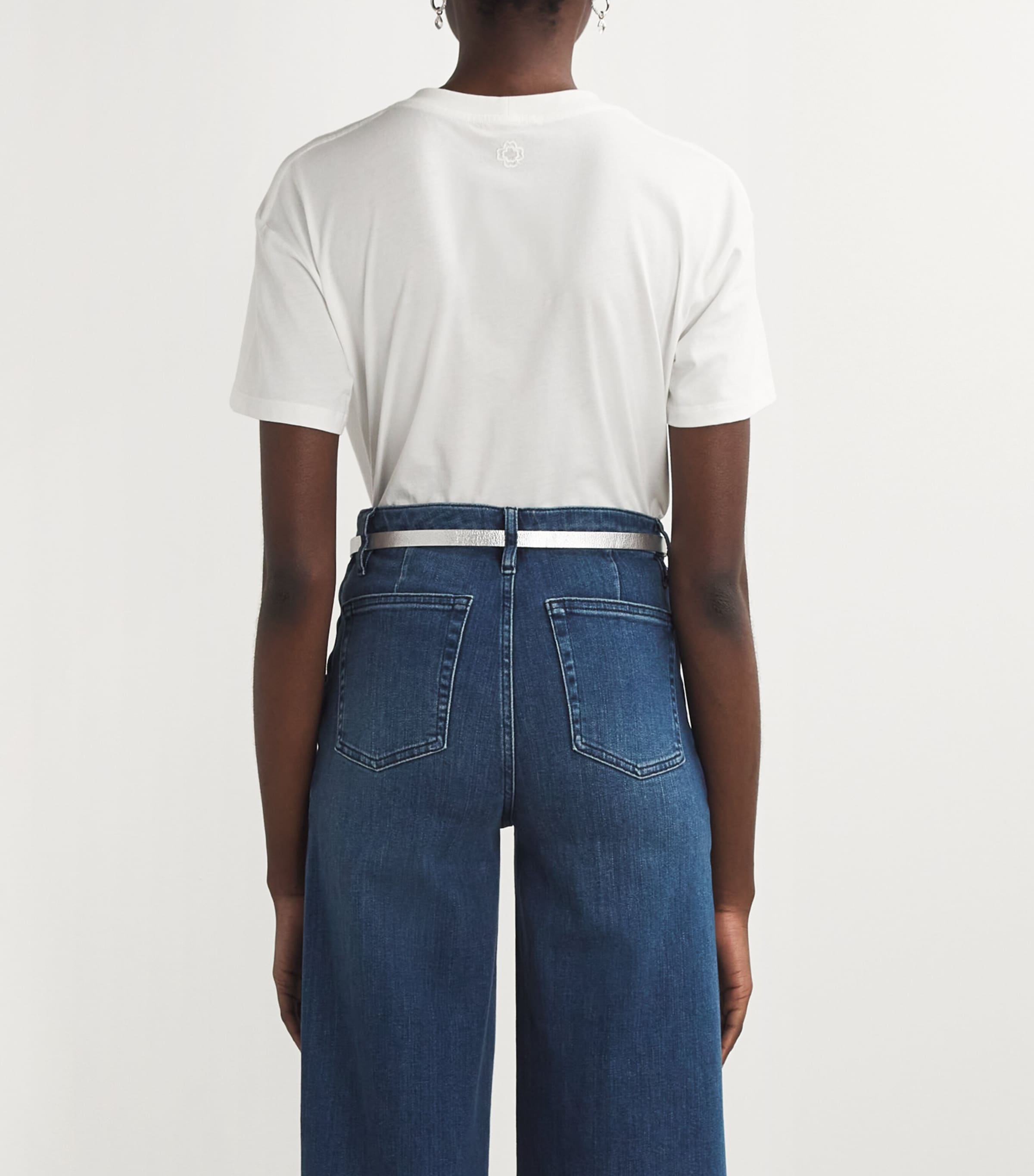 Metallic Leather Belt SILVER Image 3