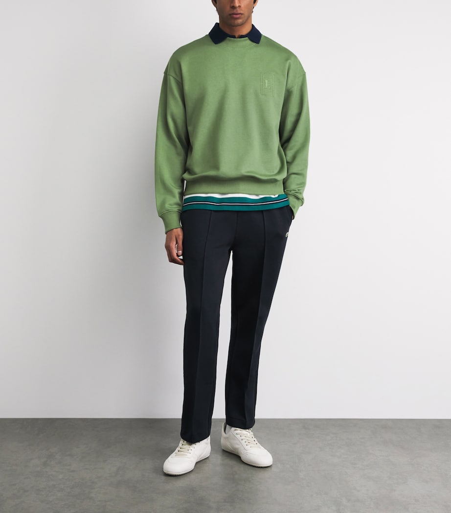 Lacoste Mens Court Logo Sweatshirt Green Image 2
