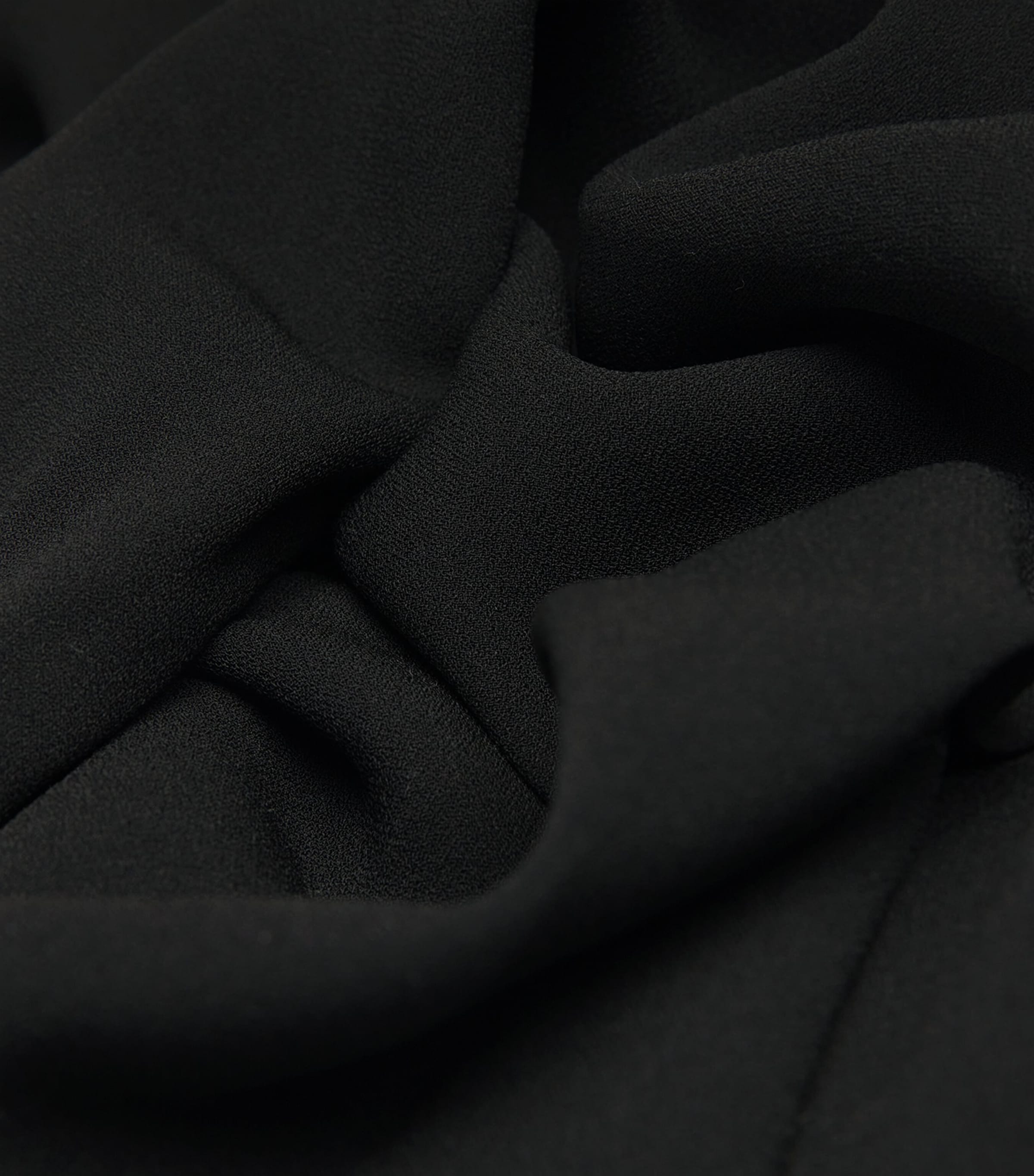 Crepe High-Waist Trousers 001BLK BLACK Image 5